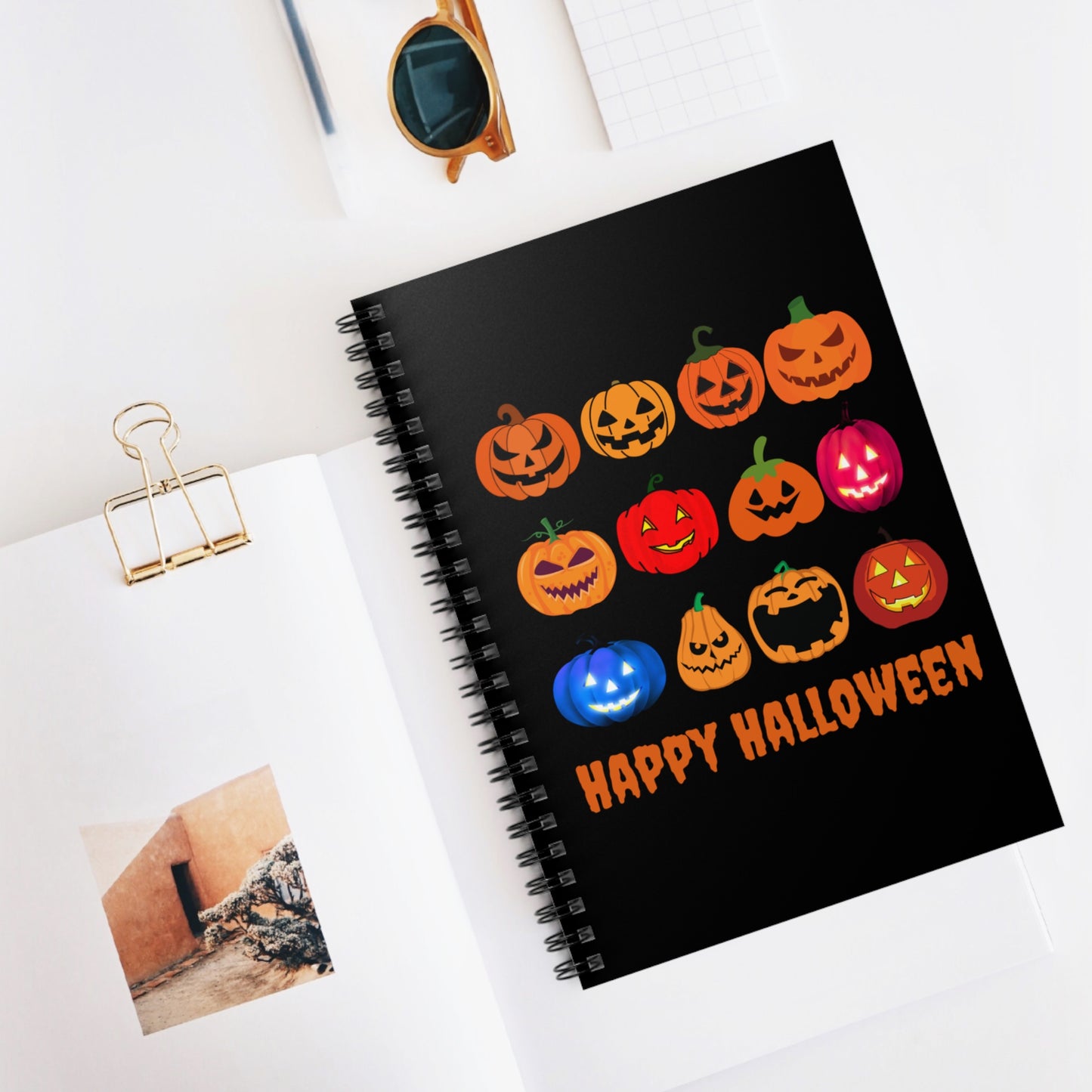 Jack O'Lantern Notebook, Pumpkin Notebook, Halloween Notebook, Jack O' Lantern Journal, Trick or Treat Notebook, Halloween Gifts For Her