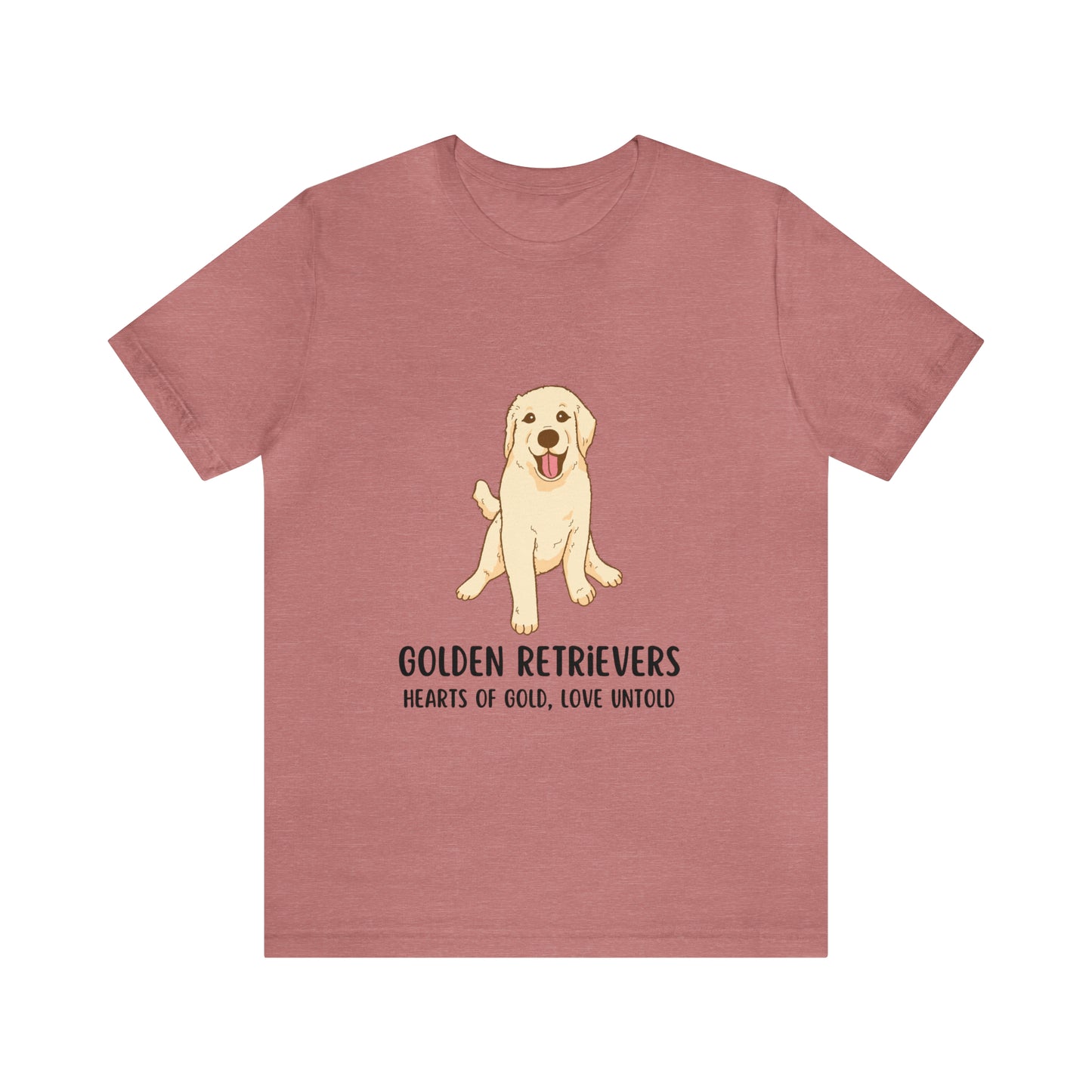 Golden Retriever T-Shirt, Golden Retriever Shirt, Dog Tee, Golden Retrievers Hearts of Gold Love Untold Shirt, Golden Retriever Owner Gift