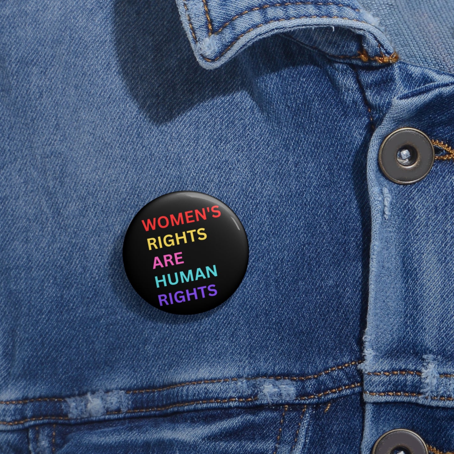 Women's Rights Pin, Equal Rights Pin, Feminist Pin, Feminism Pinback Button, Women's Rights Are Human Rights Pin Back Button, Equality Badge