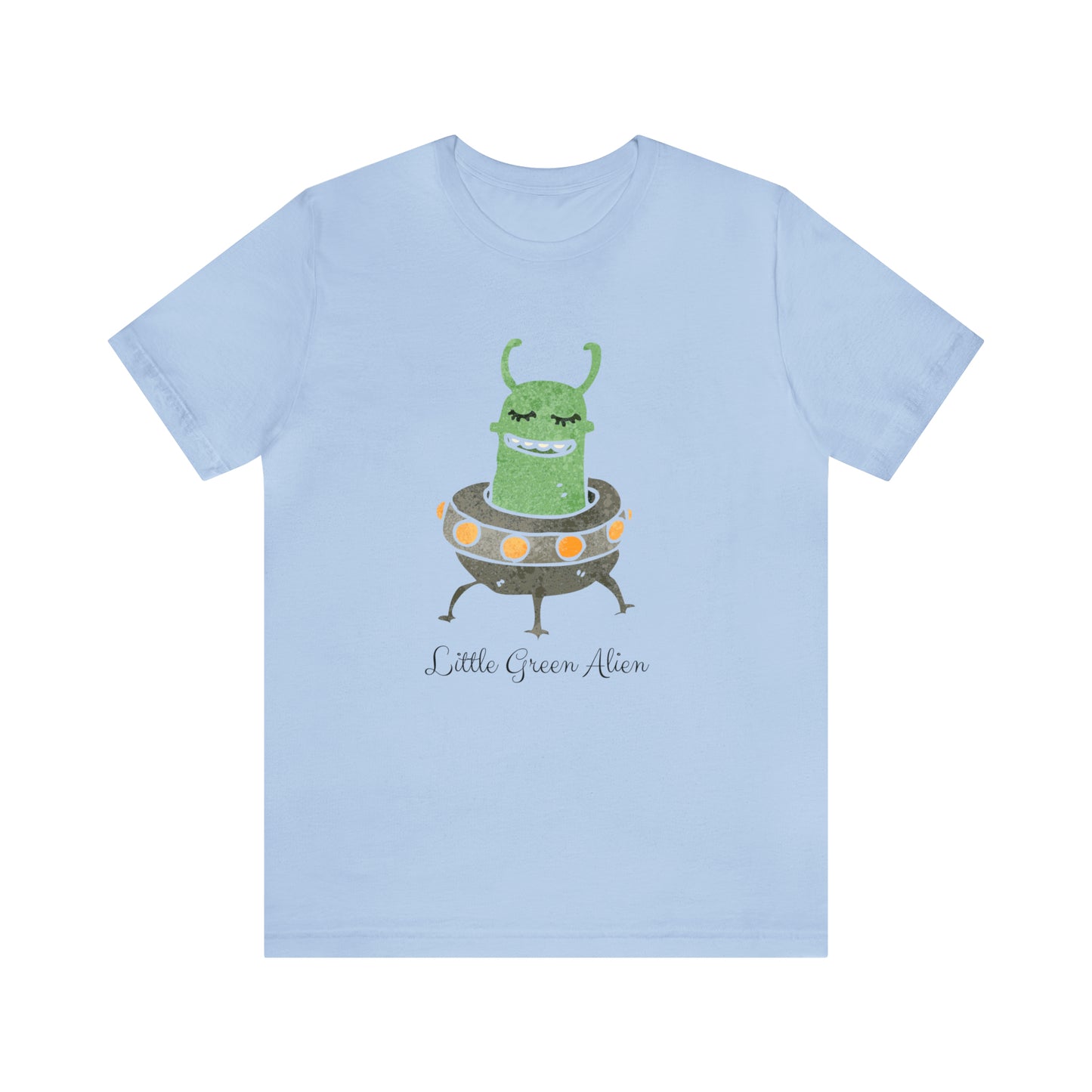 Little Green Alien T-Shirt, Alien in Spaceship Shirt, Alien Shirt, UFO Shirt, Alien Graphic Tee, Sci-Fi Shirt, Cosmic Extraterrestrial Shirt