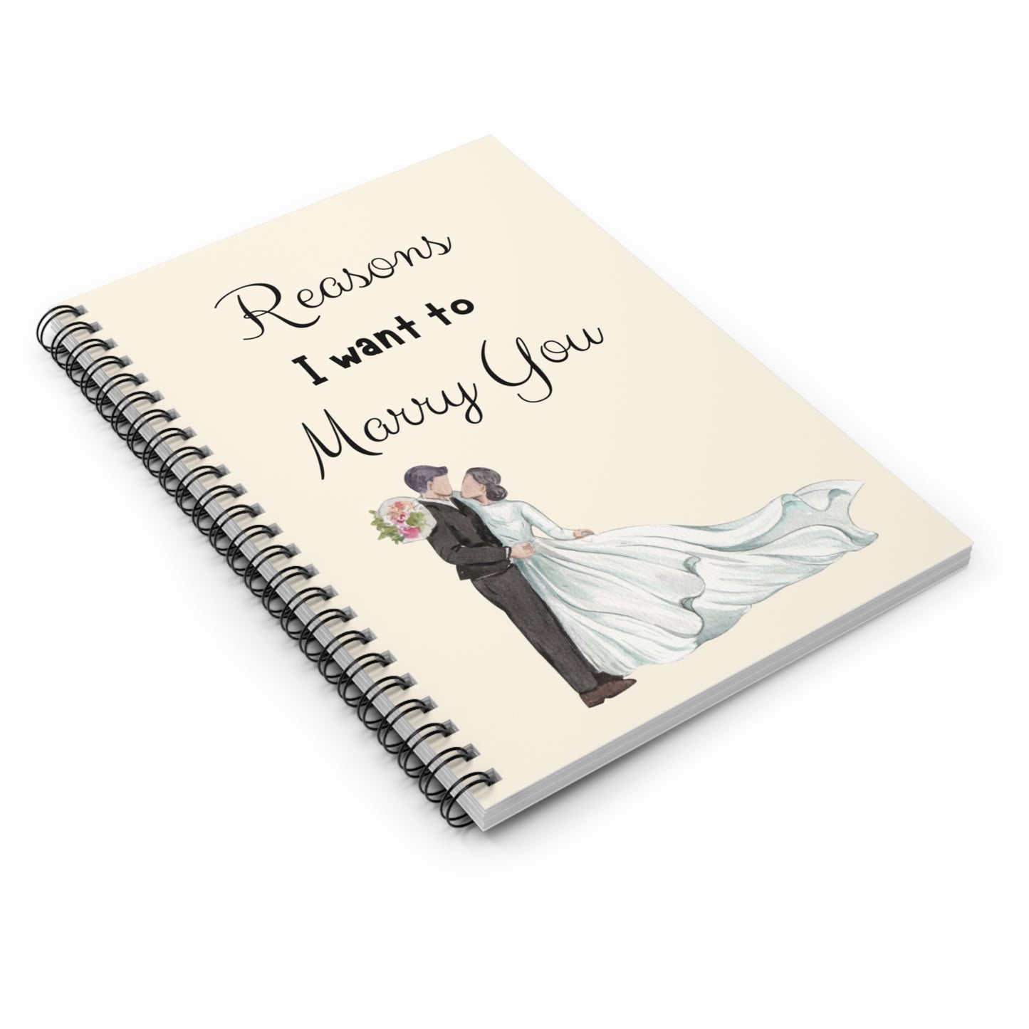 Reasons I Want To Marry You Journal, Wedding Gift For Husband or Wife, Reasons I Want To Marry You Notebook, Wedding Stationery