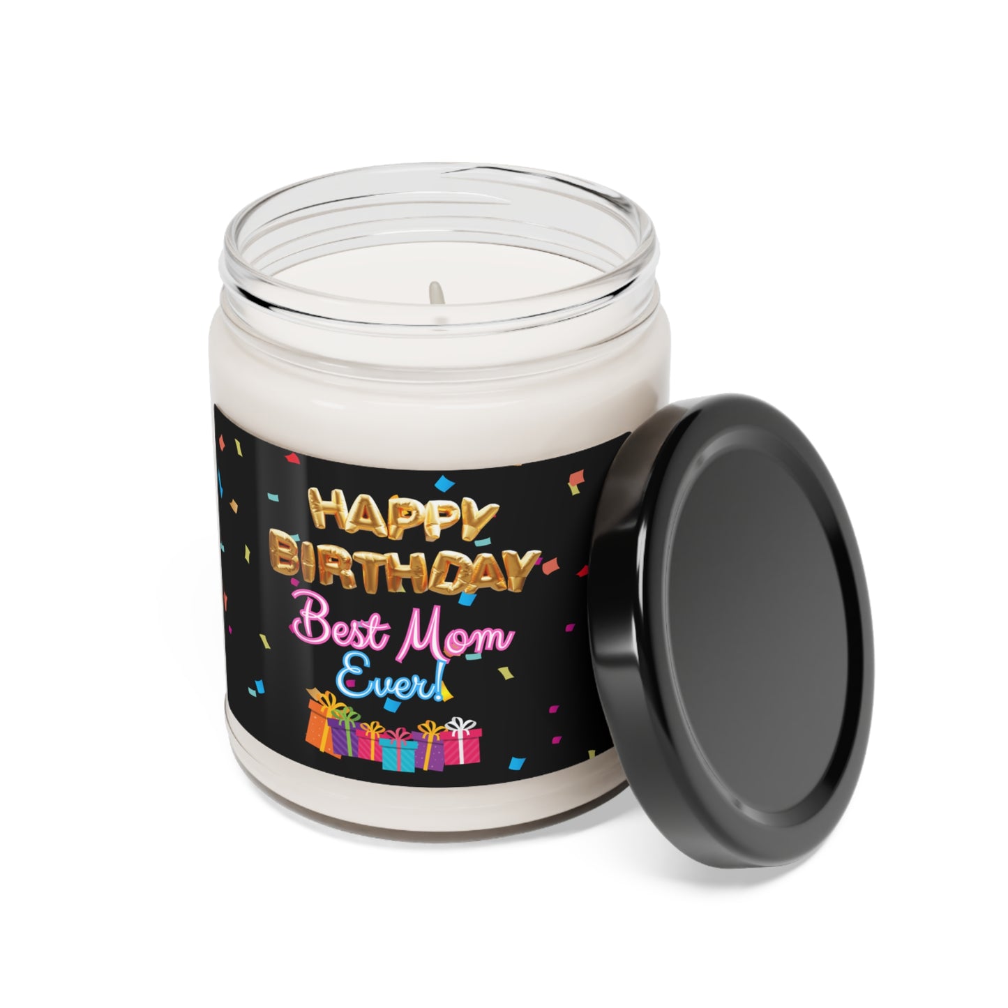 Happy Birthday Best Mom Candle, Scented Soy Candle 9oz, Gift for Mom's Birthday, Birthday Candle For Mom, Mother Birthday Balloons Candle