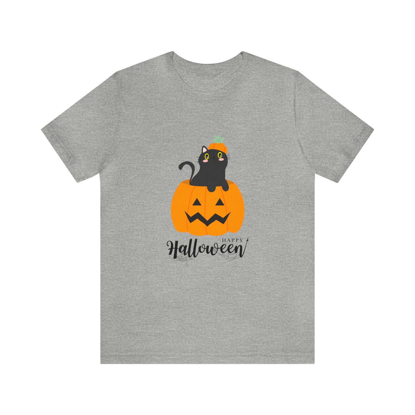 Black Cat in Pumpkin T-Shirt, Black Cat Shirt, Halloween Cat Shirt, Halloween Shirt, Pumpkin & Cat Shirt, Black Cat Spooky Season T-Shirt