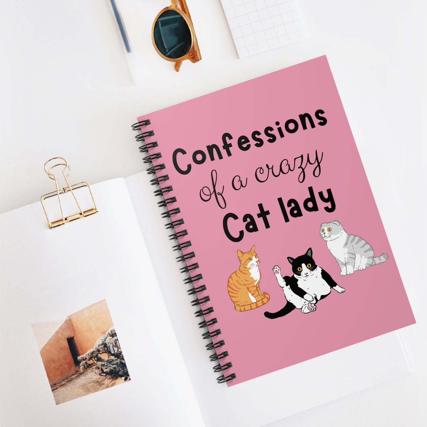 Confessions Of A Crazy Cat Lady Notebook, Crazy Cat Lady Journal, Cats Notebook, Cat Journal, Cat Mom Gifts, Cute Cat Stationery, Cat Gifts