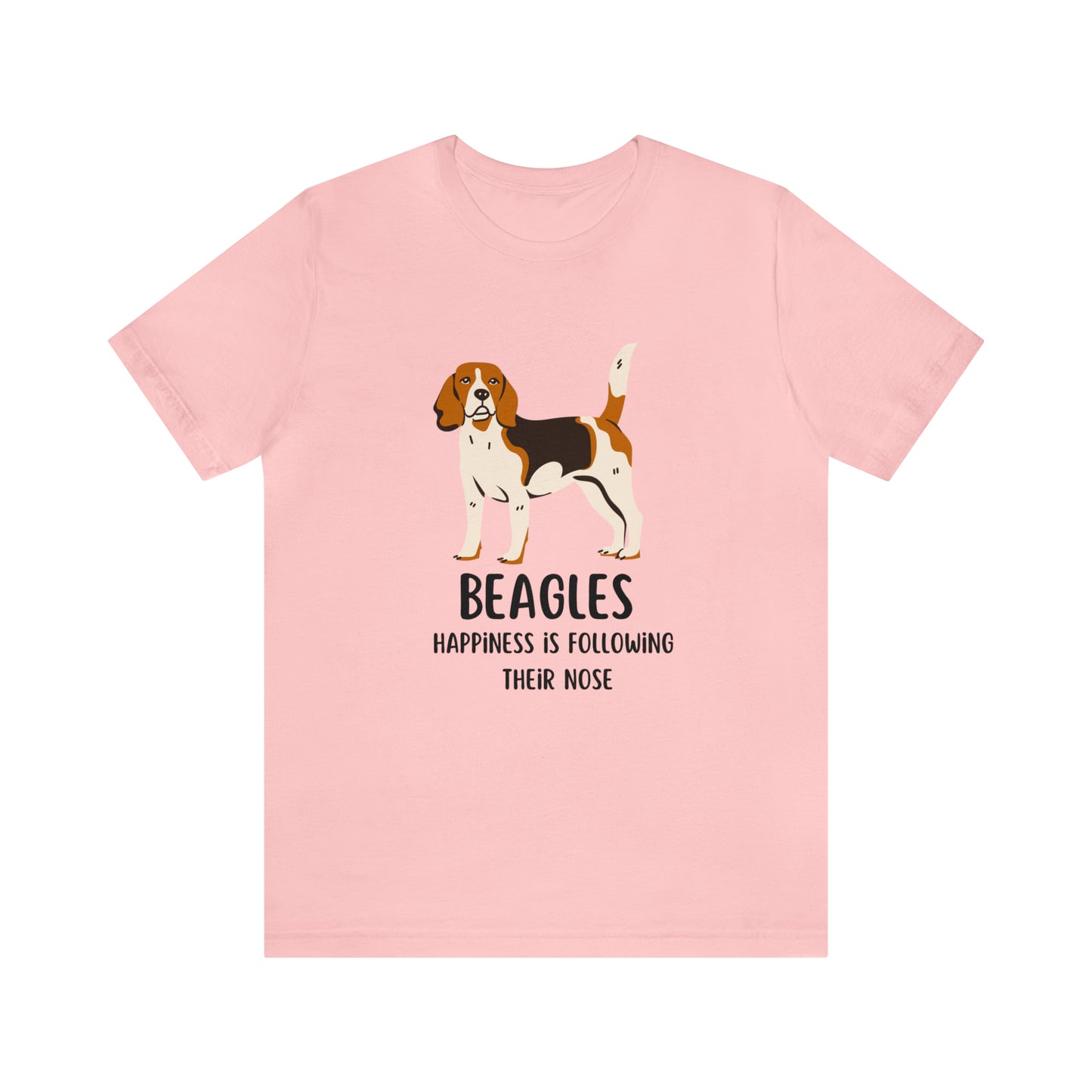 Beagle T-Shirt, Beagles Happiness Is Following Their Nose Shirt, Funny Dog T-Shirt, Beagle Dog Mom Shirt, Gift For Beagle Owner