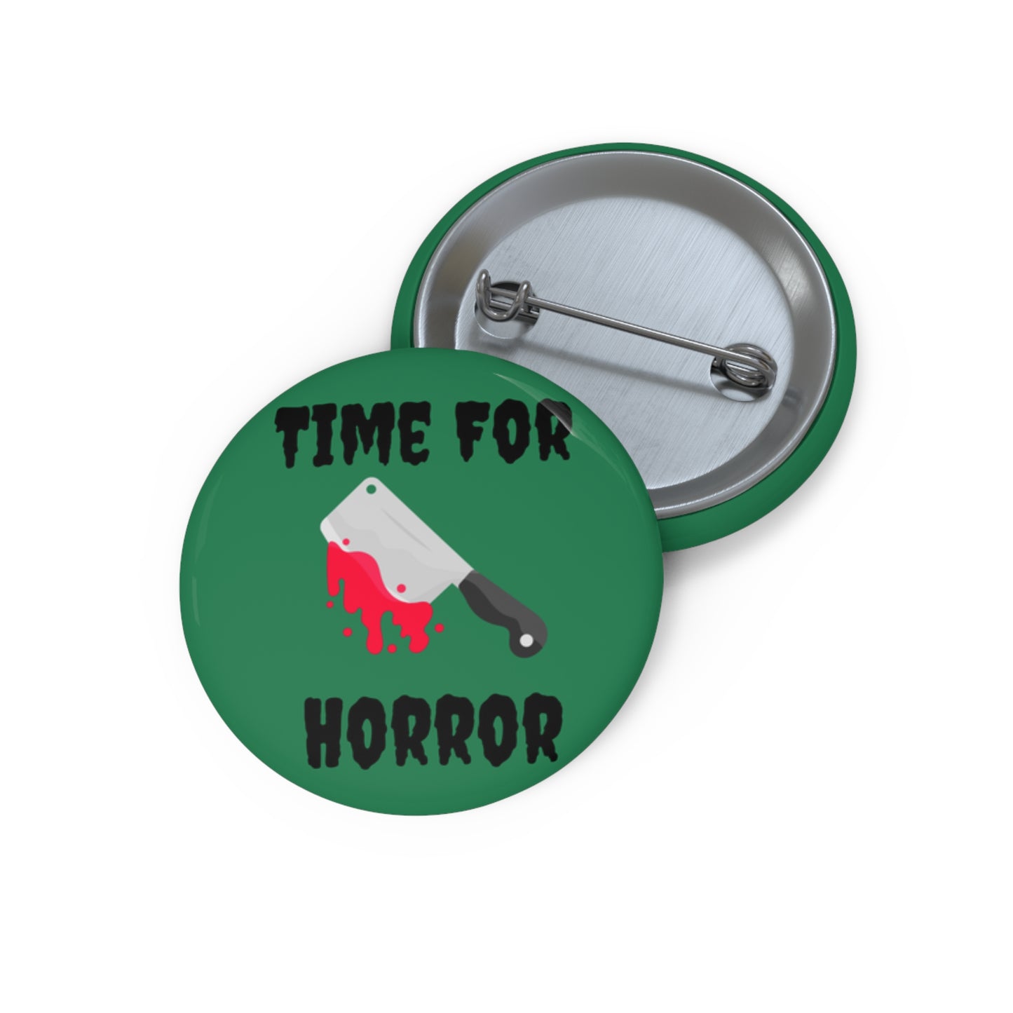 Time For Horror Pin, Horror Pinback Button Brooch, Funny Watching Horror Movies Pin, Goth Pin, Gothic Pin, Halloween Pin, Scary Movies Pin