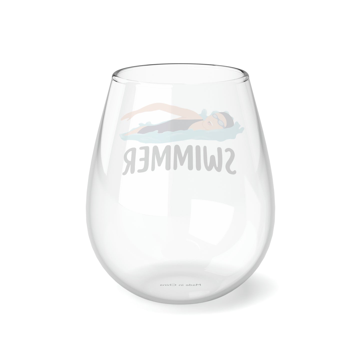 Swimmer Wine Glass, Swimmer Gifts, Swim Coach Wine Glass, Swim Coach Gift, ladies Swimming Team Gifts, Sport Swimming Stemless Wine Glass