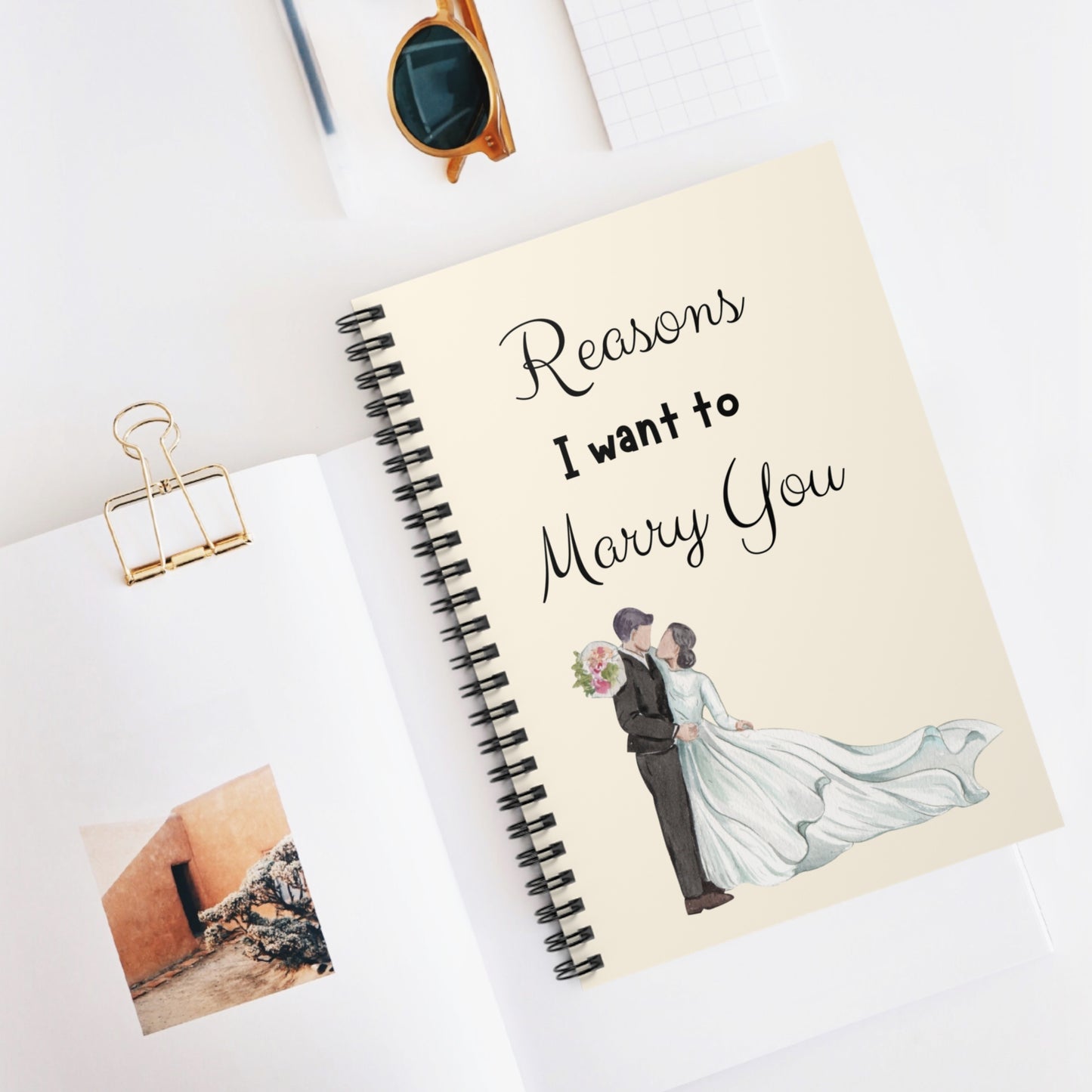 Reasons I Want To Marry You Journal, Wedding Gift For Husband or Wife, Reasons I Want To Marry You Notebook, Wedding Stationery