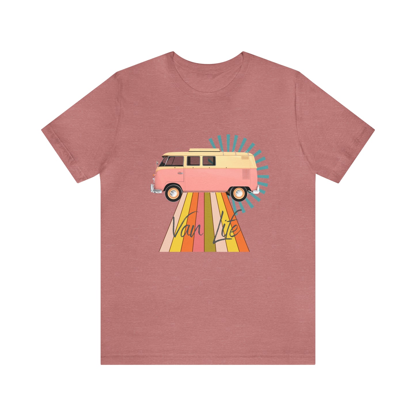 Pink Van Life Shirt, National Parks Travel T-Shirt, Camping Shirt, Travel Shirt, Traveling in a Pink Van T-Shirt, Boho Shirt, Hippie Shirt