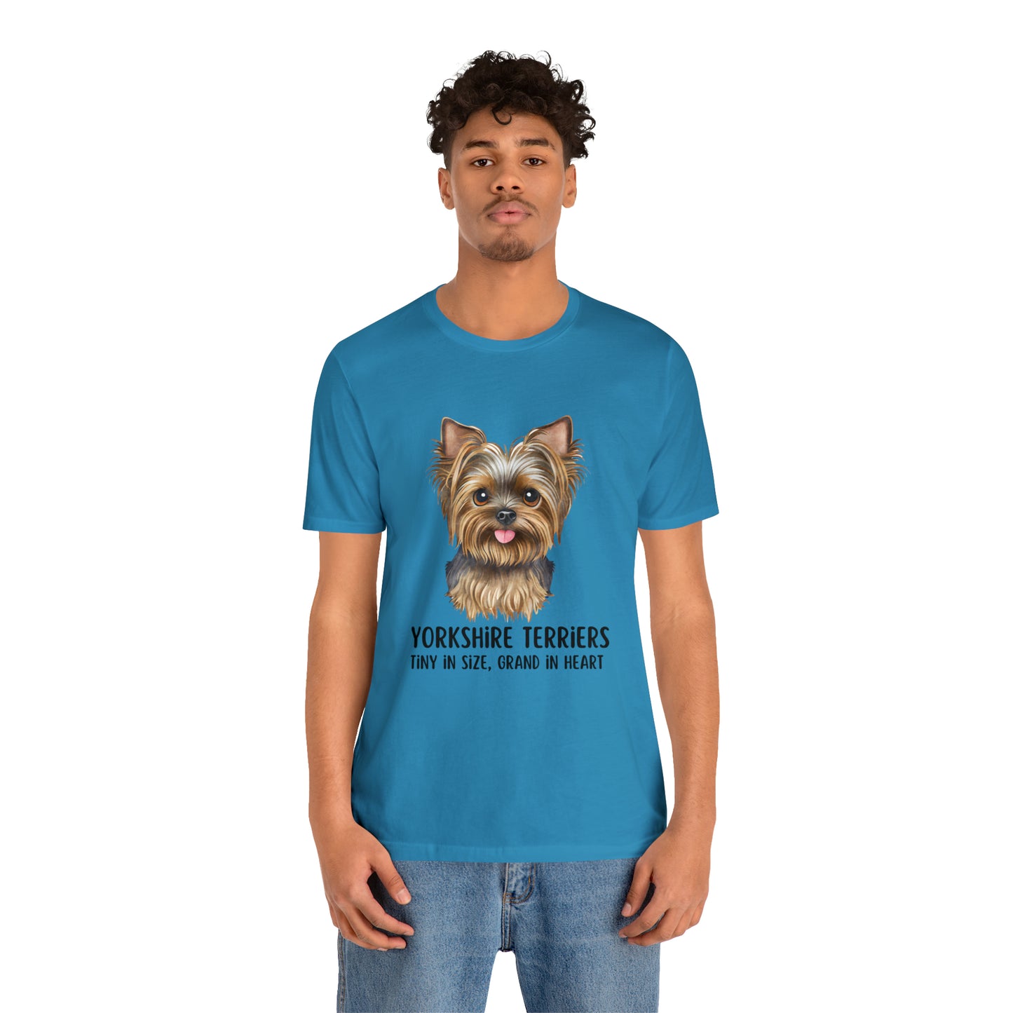 Yorkshire Terrier T-Shirt, Yorkshire Terriers Shirt, Yorkshire Terriers Tiny in Size Grand in Heart Shirt, Dog Mom Shirt, Teacup Dog Shirt