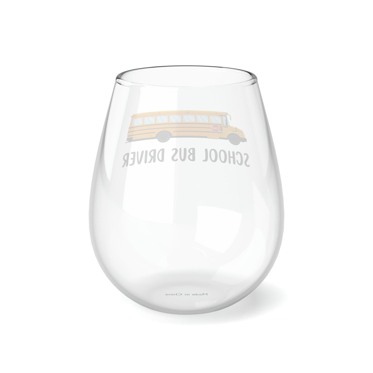 School Bus Driver Wine Glass, School Bus Driver Gift, School Bus Driver Stemless Wine Glass Gift, Thank You Gift For School Bus Driver Xmas