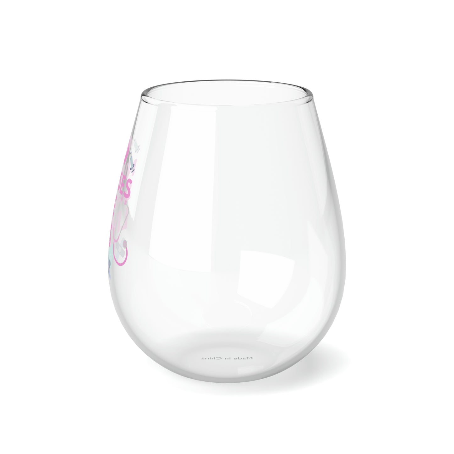 Nurses Save Lives Wine Glass, Nurse Wine Glass, RN Wine Glass, Nurse Stemless Wine Glass, Gift For Nurse, RN Gift, Nurse Graduate Gifts