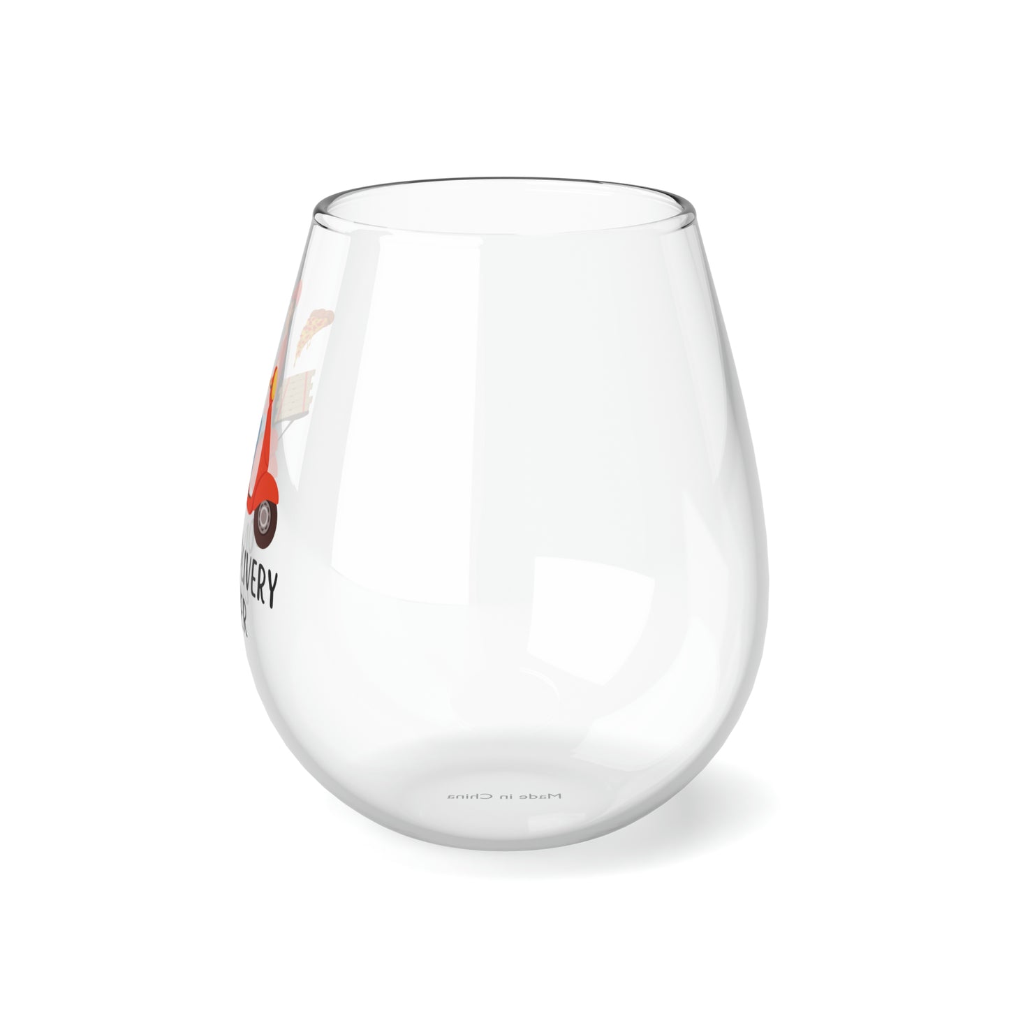 Food Delivery Driver Wine Glass, Food Delivery Driver Gifts, Thanks Delivery Driver Gifts, Delivery Driver Birthday Gift Stemless Wine Glass