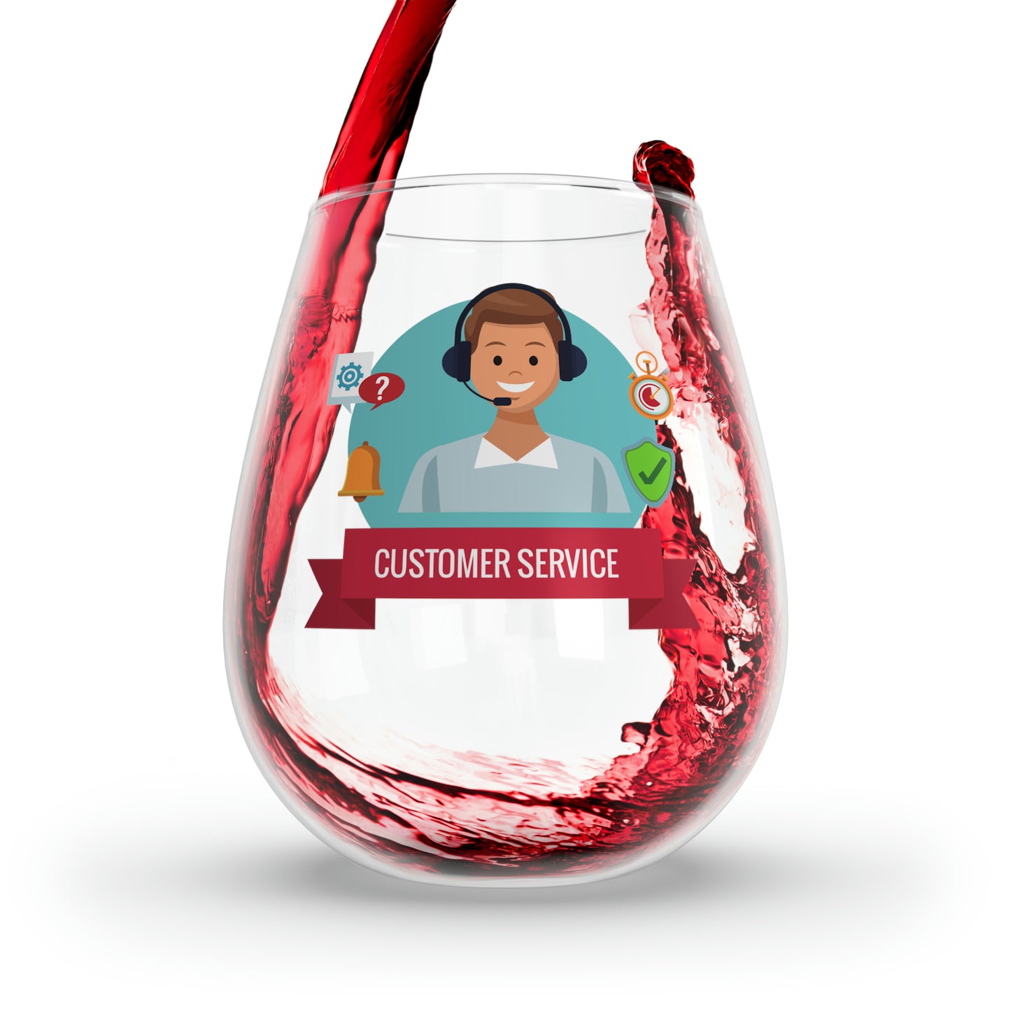 Customer Service Representative Wine Glass, Customer Service Representative Gifts, Customer Service Representative Stemless Wine Glass Gift