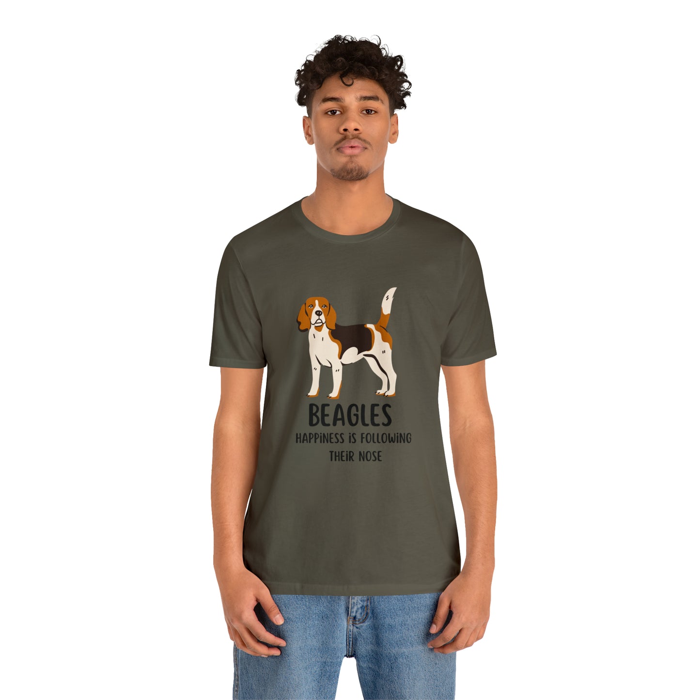 Beagle T-Shirt, Beagles Happiness Is Following Their Nose Shirt, Funny Dog T-Shirt, Beagle Dog Mom Shirt, Gift For Beagle Owner