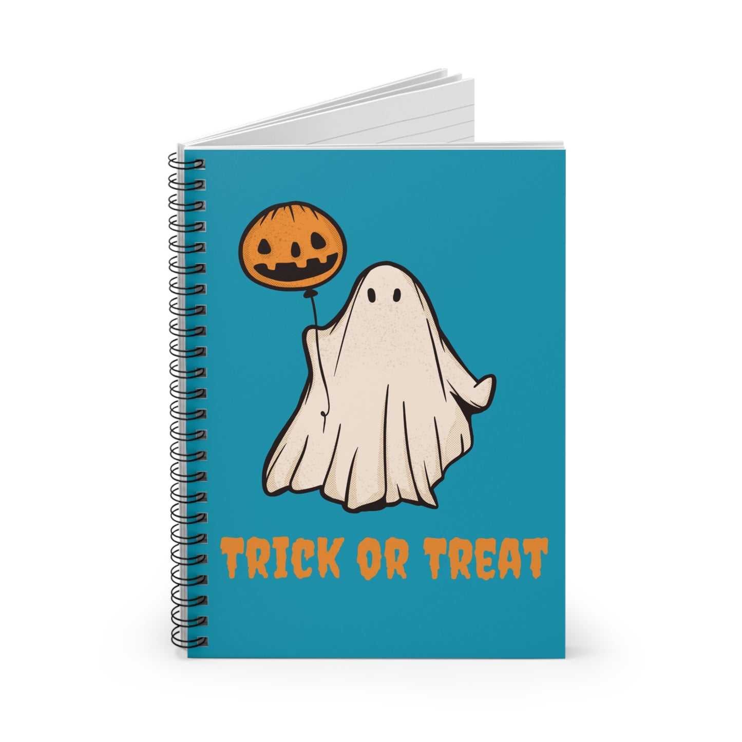 Pumpkin Ghost Notebook, Halloween Notebook, Trick or Treat Notebook, Ghosts Note pad, Halloween Stationery, Spooky Season Fall Notebook