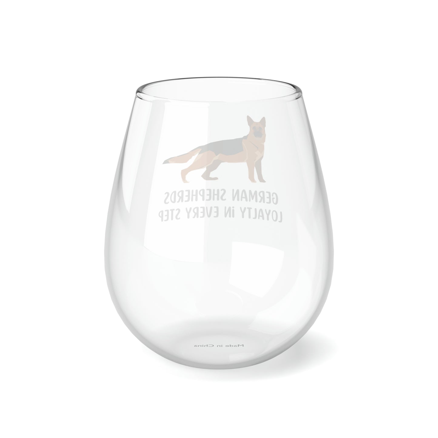 German Shepherd Wine Glass, German Shepherd Gifts, Dog Wine Glass 11.75oz, German Shepherd Stemless Wine Glass, Gift For German Shepherd Mom