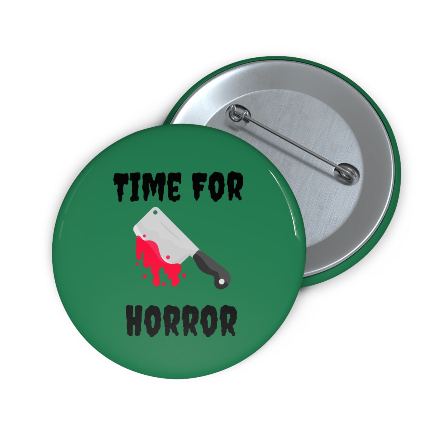 Time For Horror Pin, Horror Pinback Button Brooch, Funny Watching Horror Movies Pin, Goth Pin, Gothic Pin, Halloween Pin, Scary Movies Pin