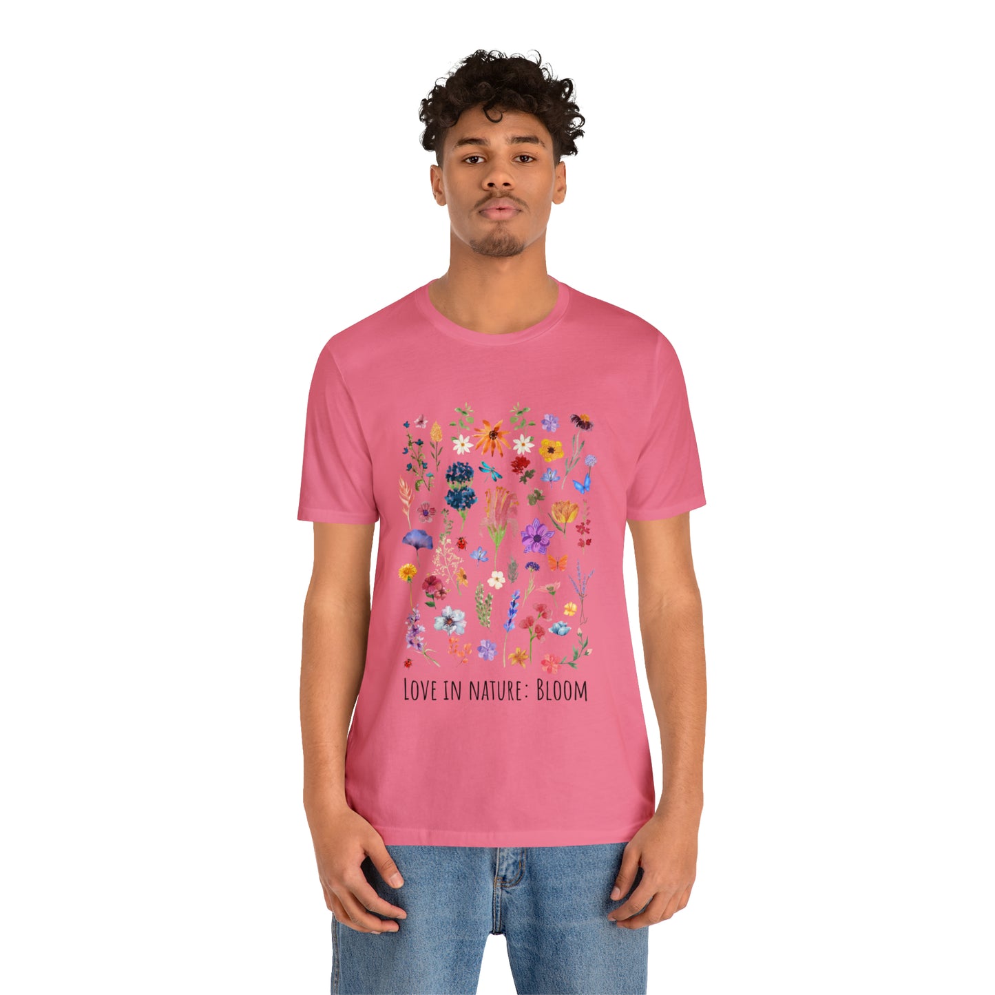 Wildflowers T-shirt, Love in Nature Bloom Tshirt, Retro Design Floral Shirt, Unisex Tee, Hippie Hippies Shirt, Color Options Available