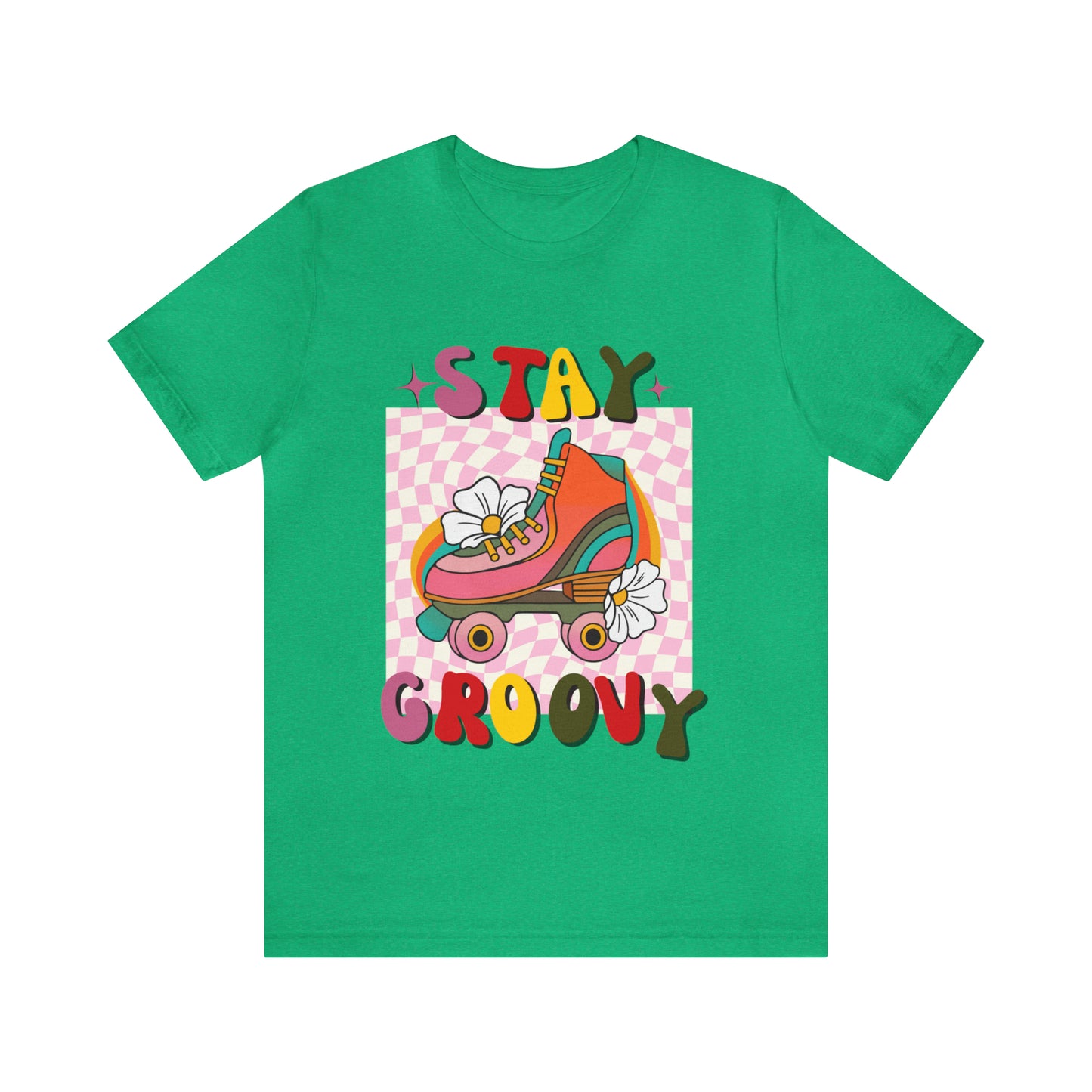 Roller Skate T-Shirt, 80's & 70's Retro Stay Groovy Shirt, Roller-Skate Shirt, Retro Roller Skating Tee