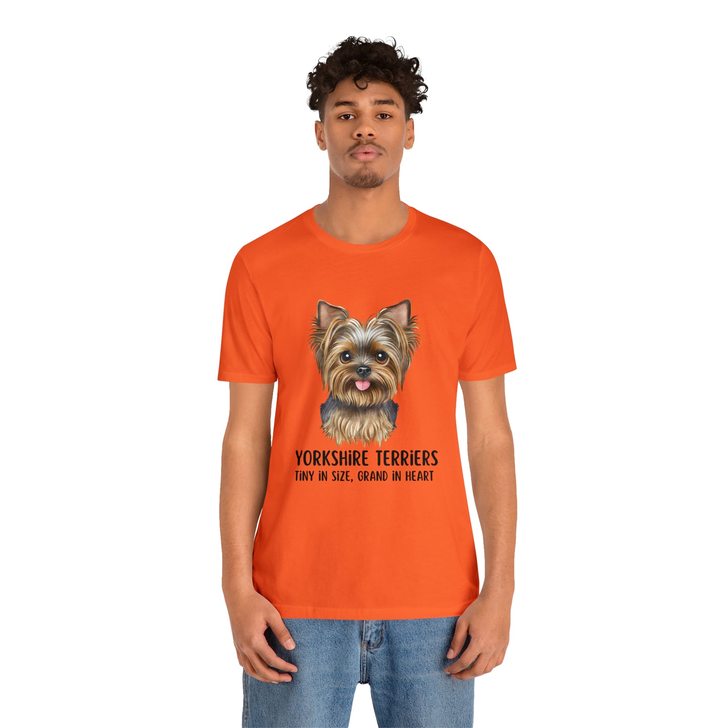 Yorkshire Terrier T-Shirt, Yorkshire Terriers Shirt, Yorkshire Terriers Tiny in Size Grand in Heart Shirt, Dog Mom Shirt, Teacup Dog Shirt