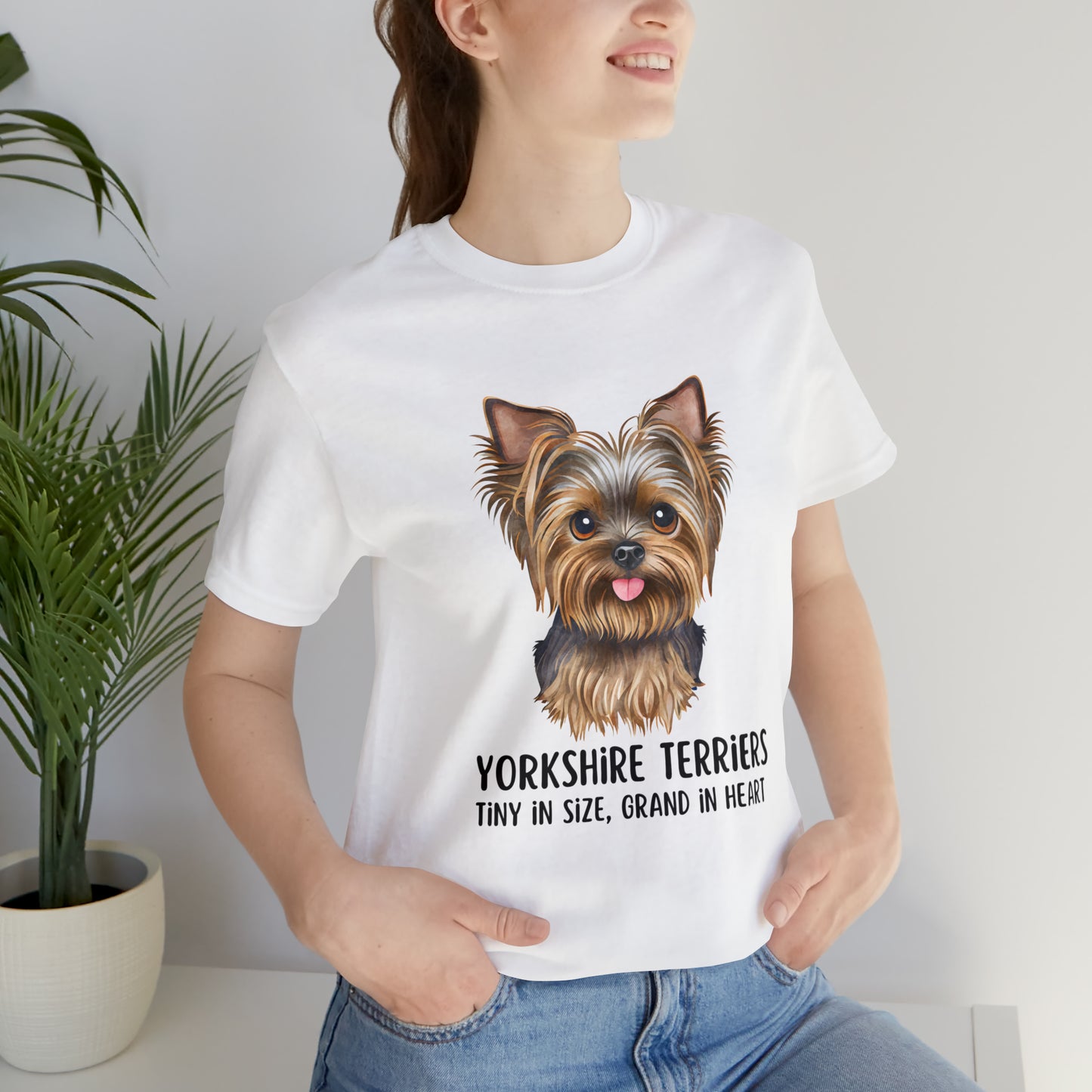 Yorkshire Terrier T-Shirt, Yorkshire Terriers Shirt, Yorkshire Terriers Tiny in Size Grand in Heart Shirt, Dog Mom Shirt, Teacup Dog Shirt