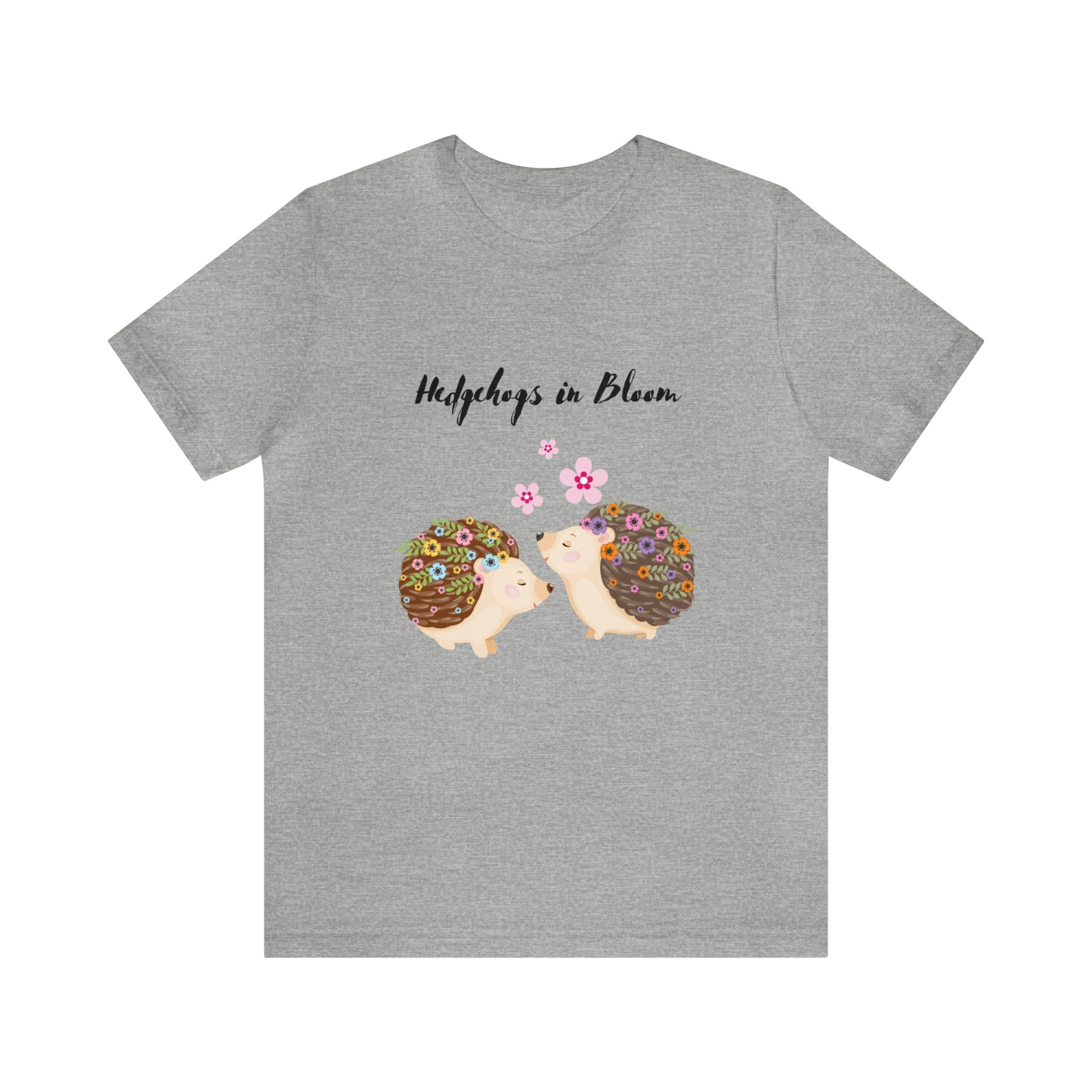 Hedgehog Shirt, Spring Hedgehogs T-Shirt, Cute Woodlands Animal Shirt, Summer Flowers & Hedgehogs Tee, Gift For Hedgehog Lover, Unisex