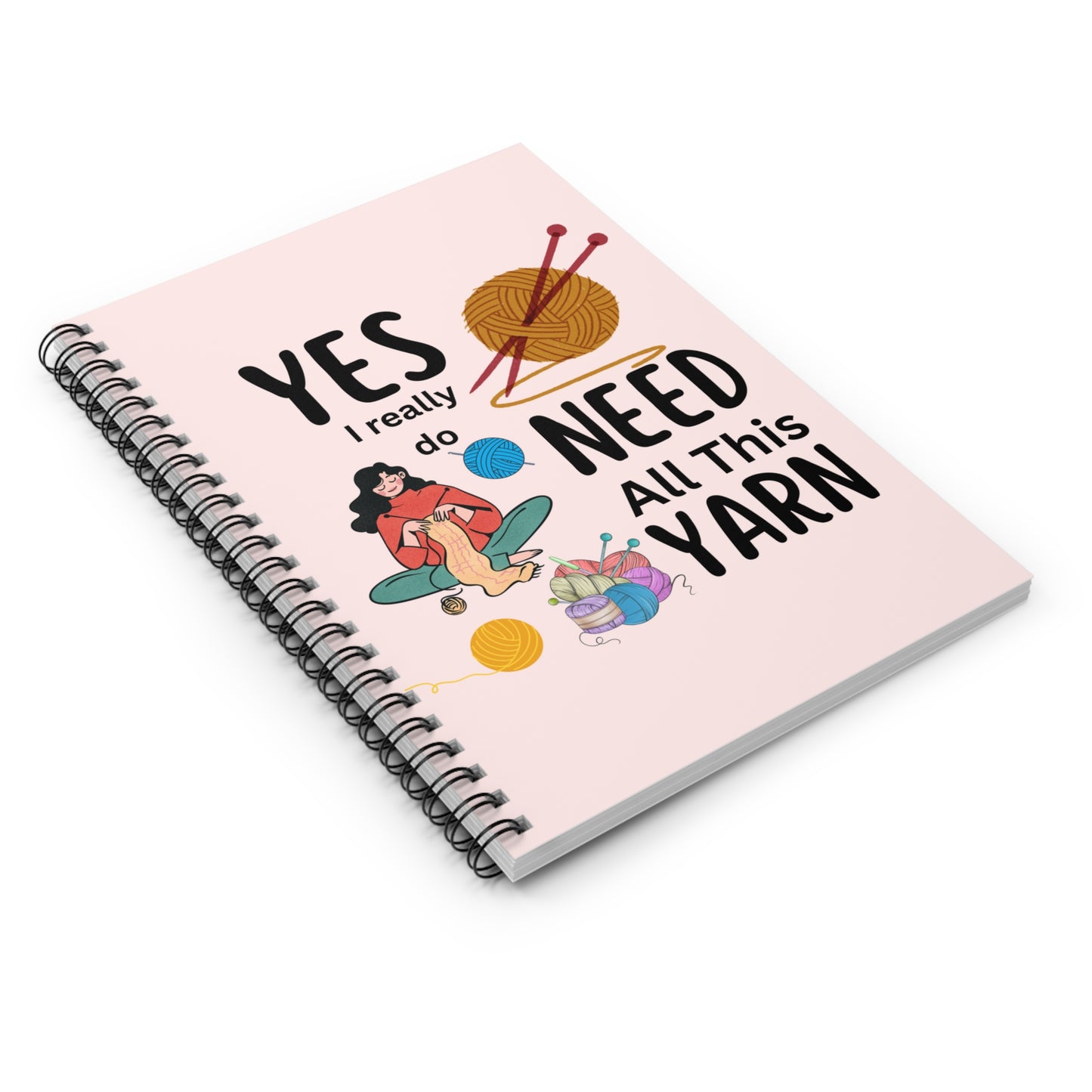 Knitting Gifts, Knitters Notebook, Yes I Really Do Need All This Yarn Notebook, Crocheting Gifts, Crochet Gift, Funny Knitting Notebook Gift