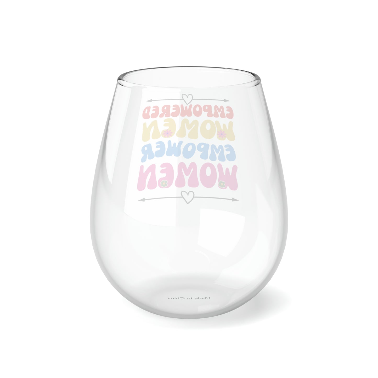 Women's Rights Wine Glass, Feminist Wine Glass, Empowered Women Empower Women Wine Glass, Feminism Stemless Wine Glass, Girl Power Gift