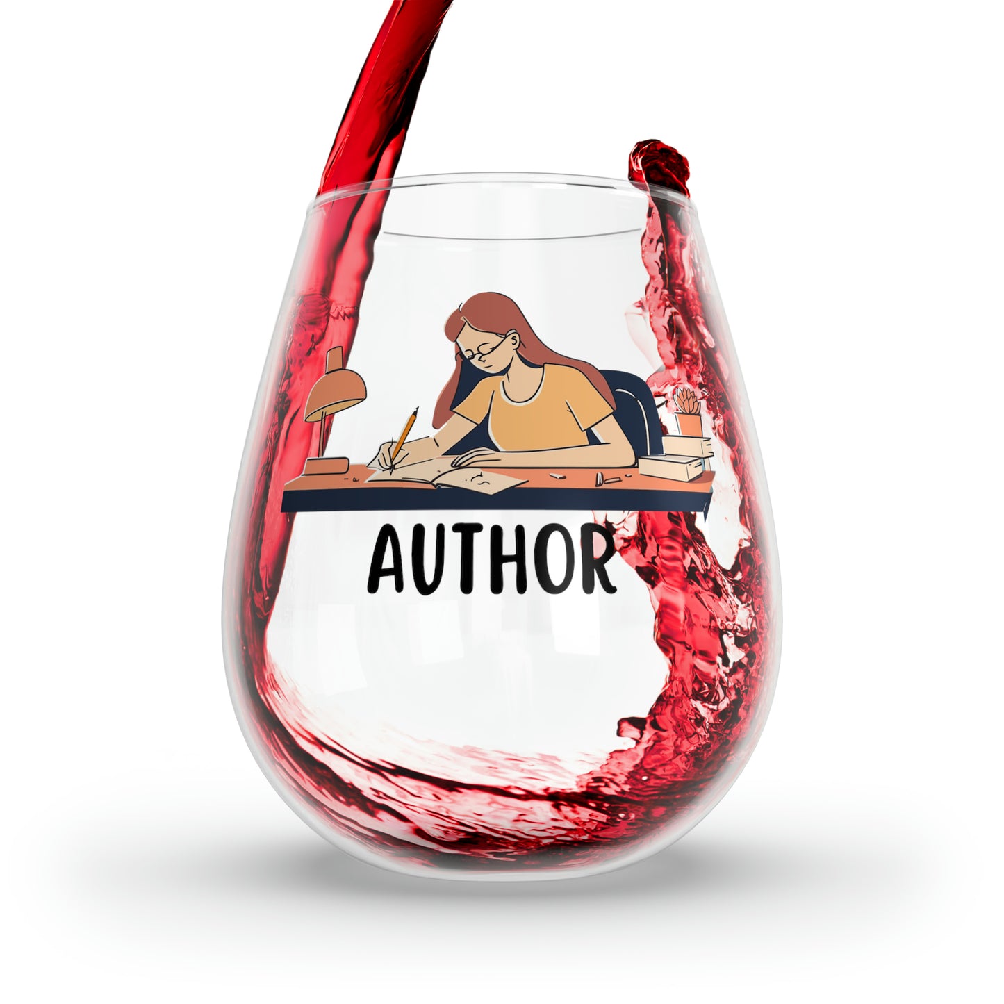 Author Wine Glass, Author Gifts, Author Stemless Wine Glass, Writer Wine Glass, Gift For Author, Gift For Book Writer, Author Christmas Gift