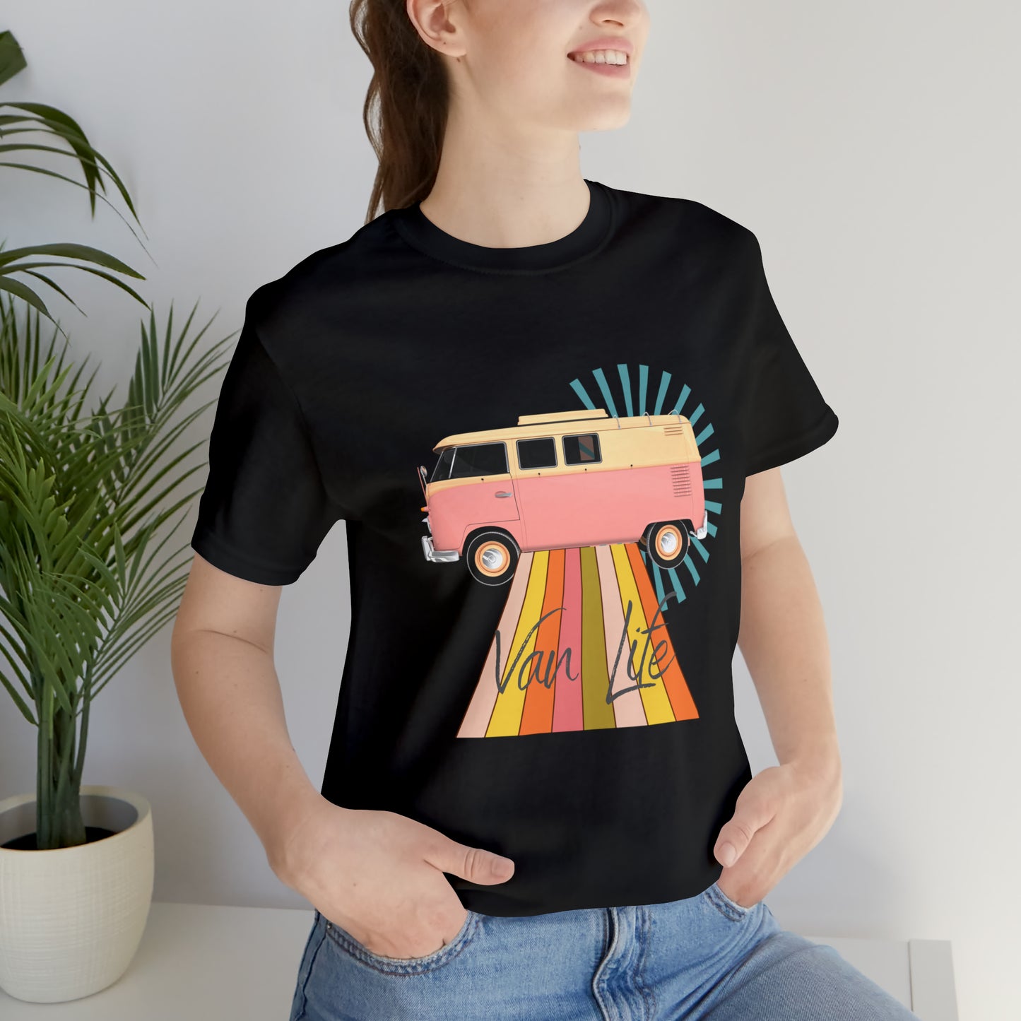 Pink Van Life Shirt, National Parks Travel T-Shirt, Camping Shirt, Travel Shirt, Traveling in a Pink Van T-Shirt, Boho Shirt, Hippie Shirt