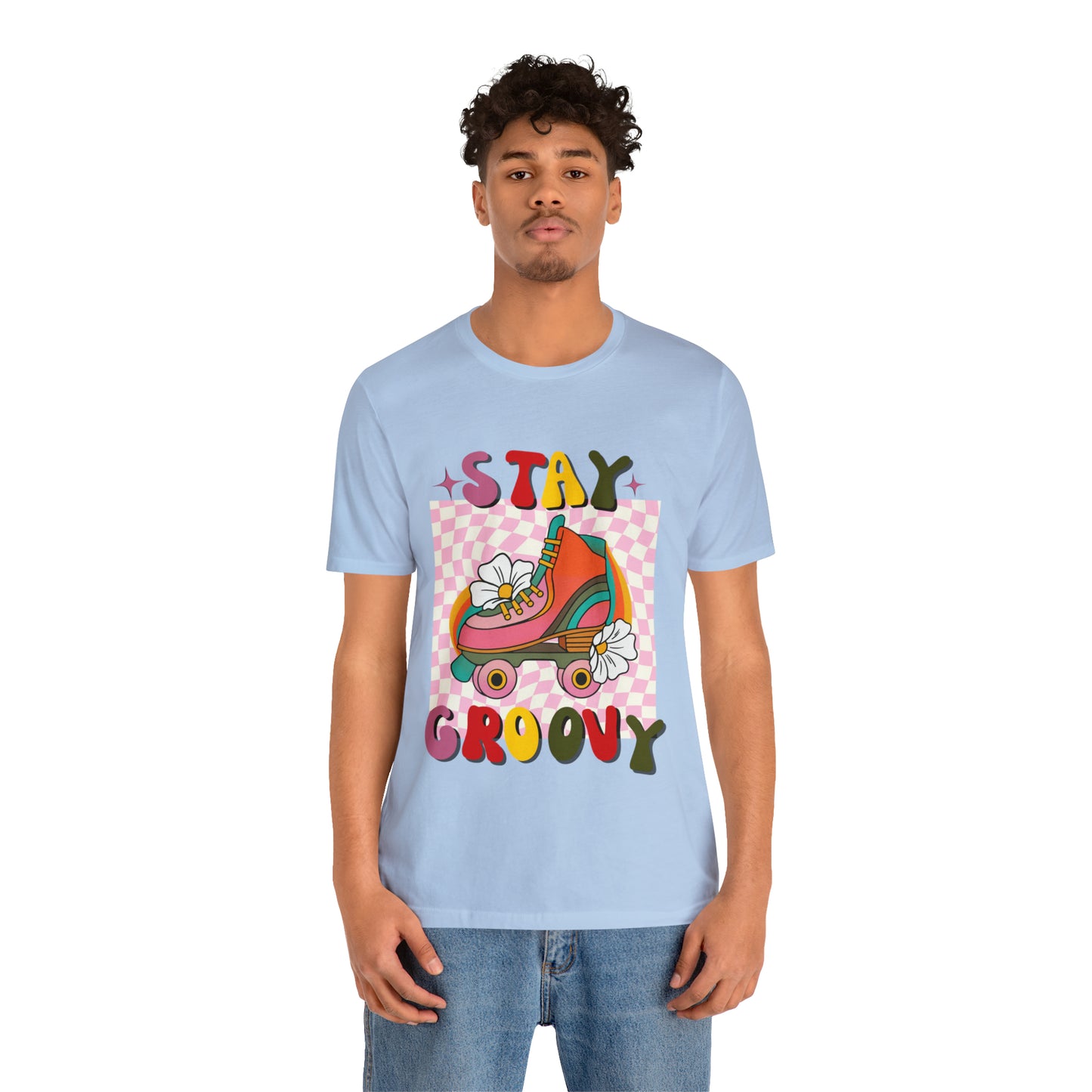 Roller Skate T-Shirt, 80's & 70's Retro Stay Groovy Shirt, Roller-Skate Shirt, Retro Roller Skating Tee