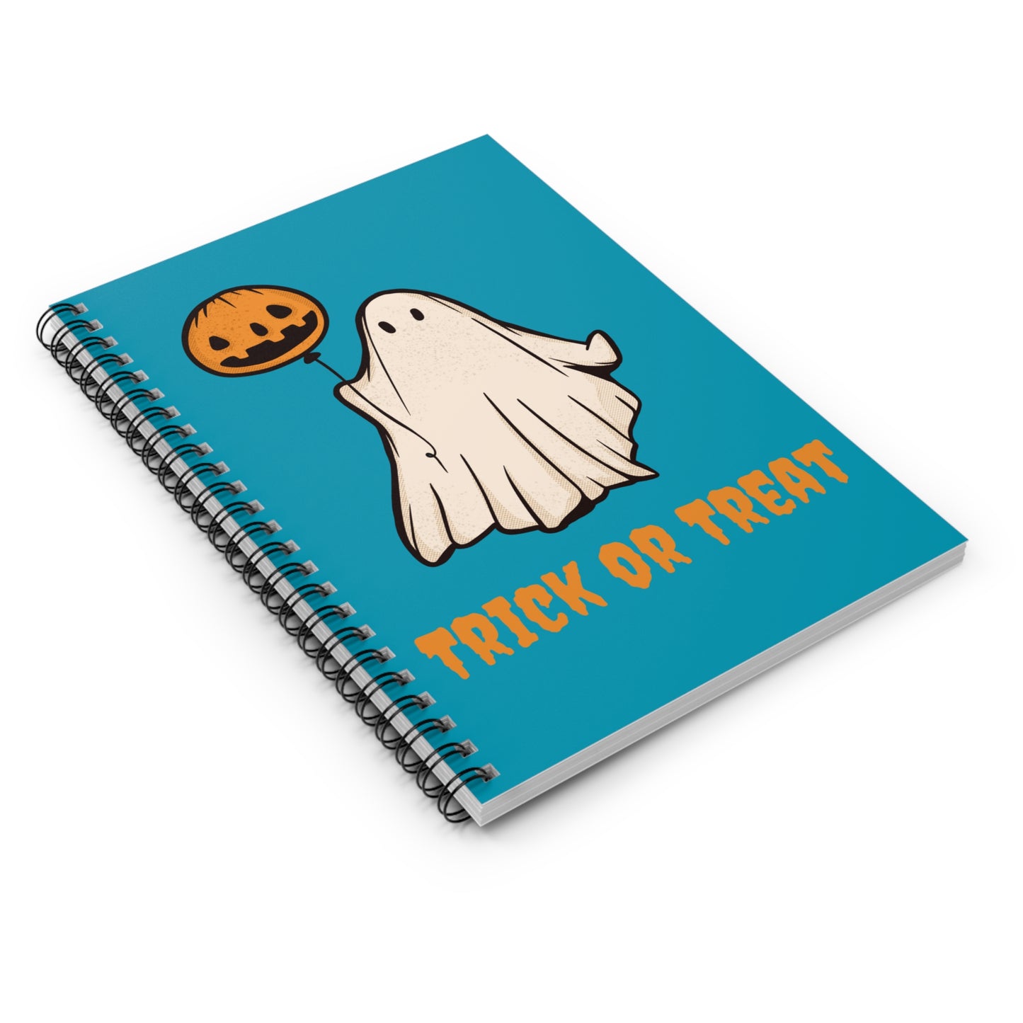 Pumpkin Ghost Notebook, Halloween Notebook, Trick or Treat Notebook, Ghosts Note pad, Halloween Stationery, Spooky Season Fall Notebook