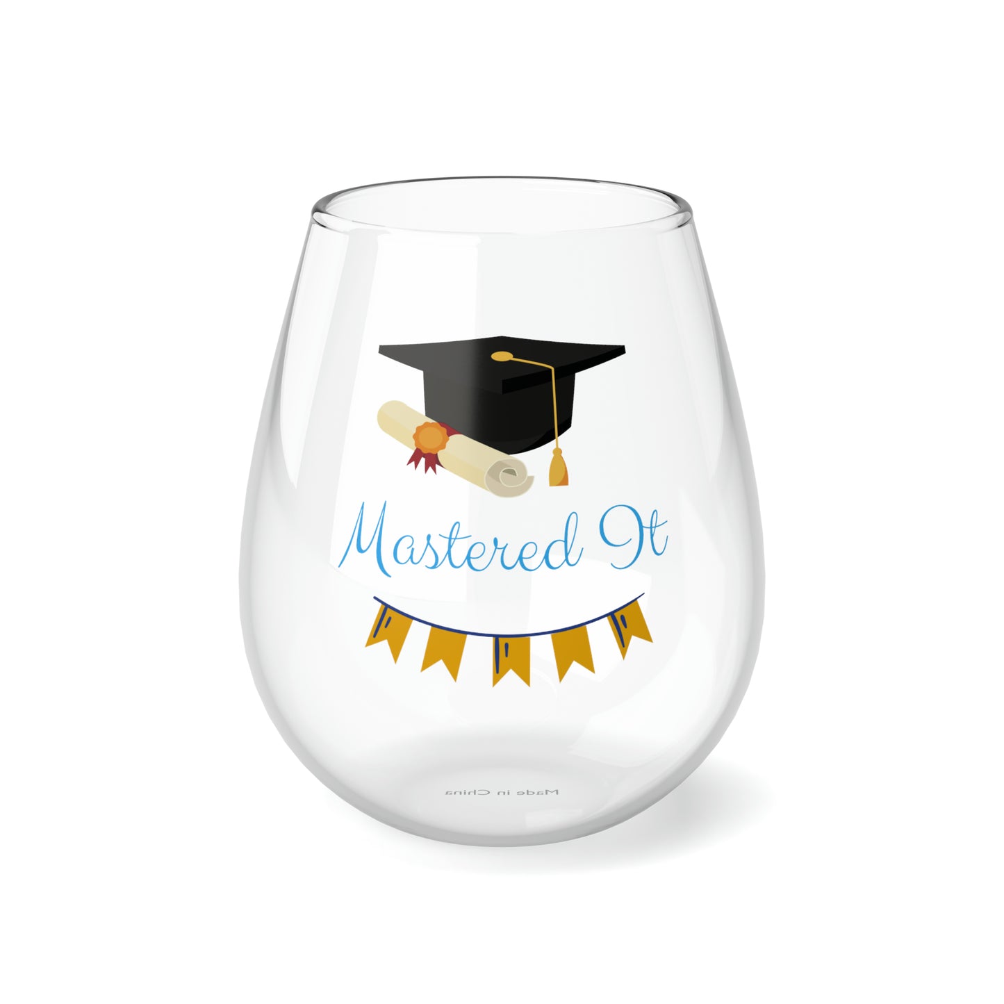 Mastered It Wine Glass, Graduation Wine Glass, Graduate Wine Glass, Graduation Gifts, Grad Stemless Wine Glass, Grad Gifts, Graduation Gifts