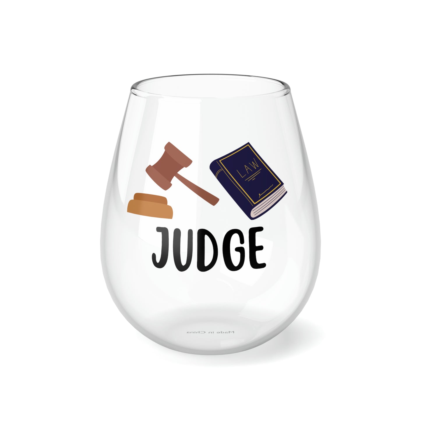 Judge Wine Glass, Judge Gift, Judge Stemless Wine Glass, Gift For Judge, Legal Court Judge Gift, Court Judge Law Legal Professional Gift