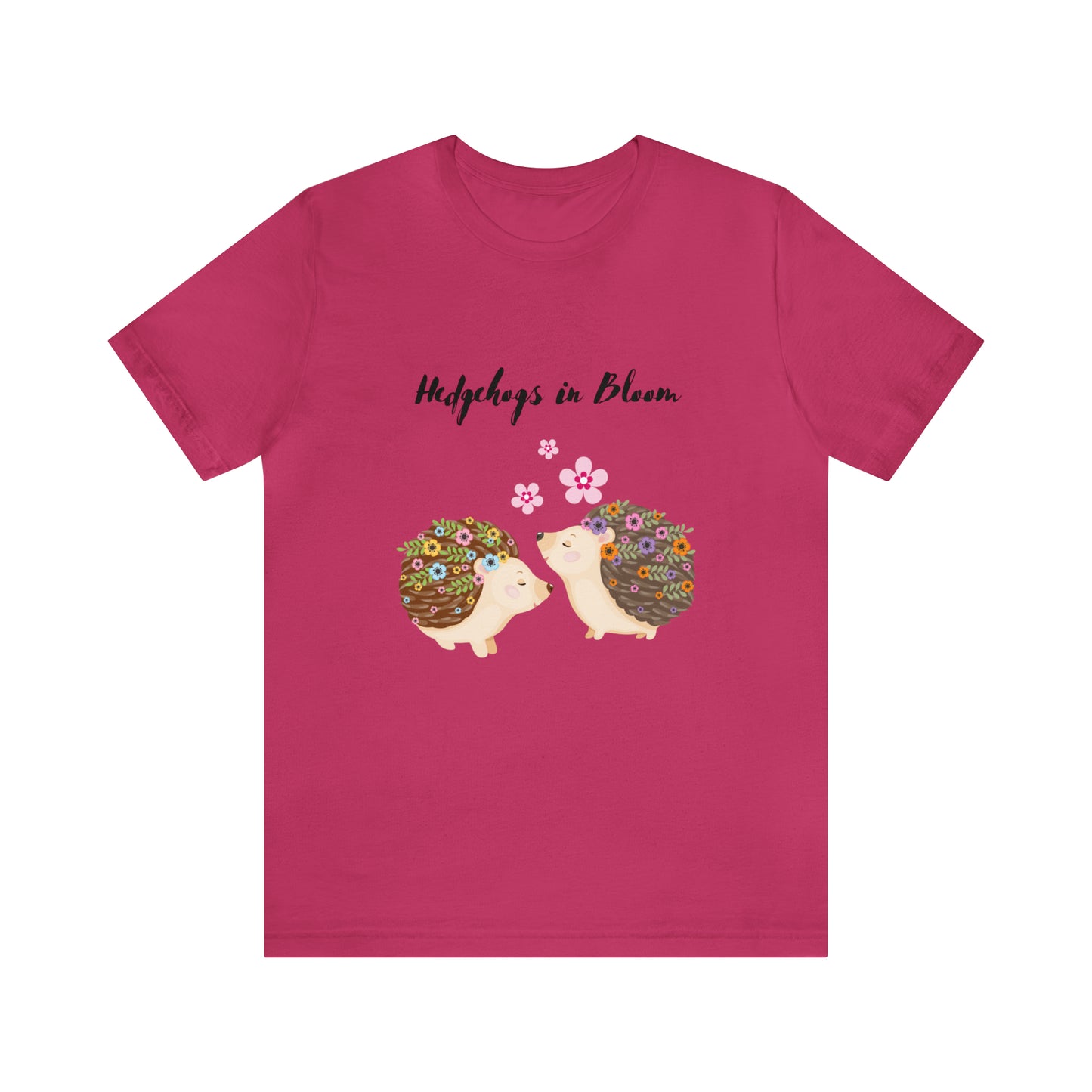 Hedgehog Shirt, Spring Hedgehogs T-Shirt, Cute Woodlands Animal Shirt, Summer Flowers & Hedgehogs Tee, Gift For Hedgehog Lover, Unisex