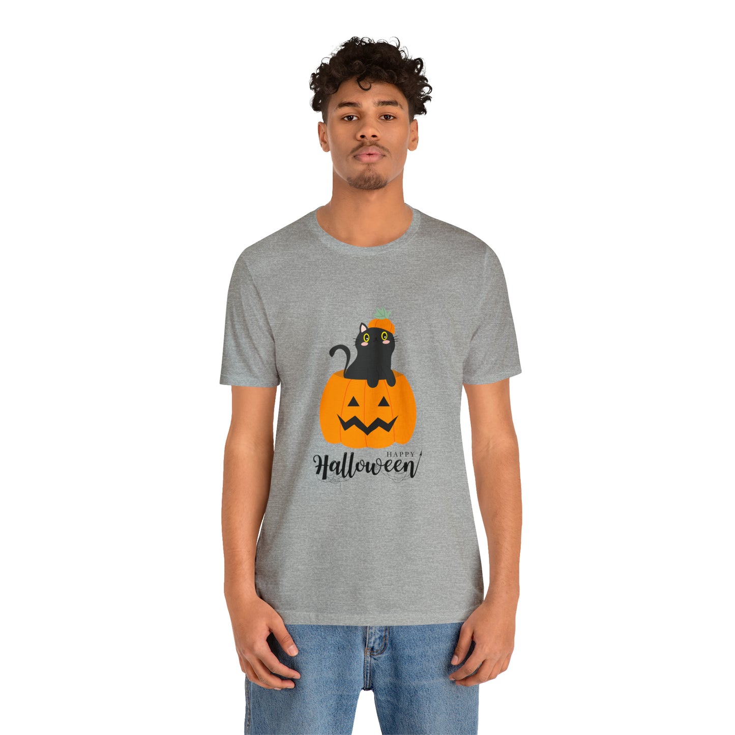 Black Cat in Pumpkin T-Shirt, Black Cat Shirt, Halloween Cat Shirt, Halloween Shirt, Pumpkin & Cat Shirt, Black Cat Spooky Season T-Shirt