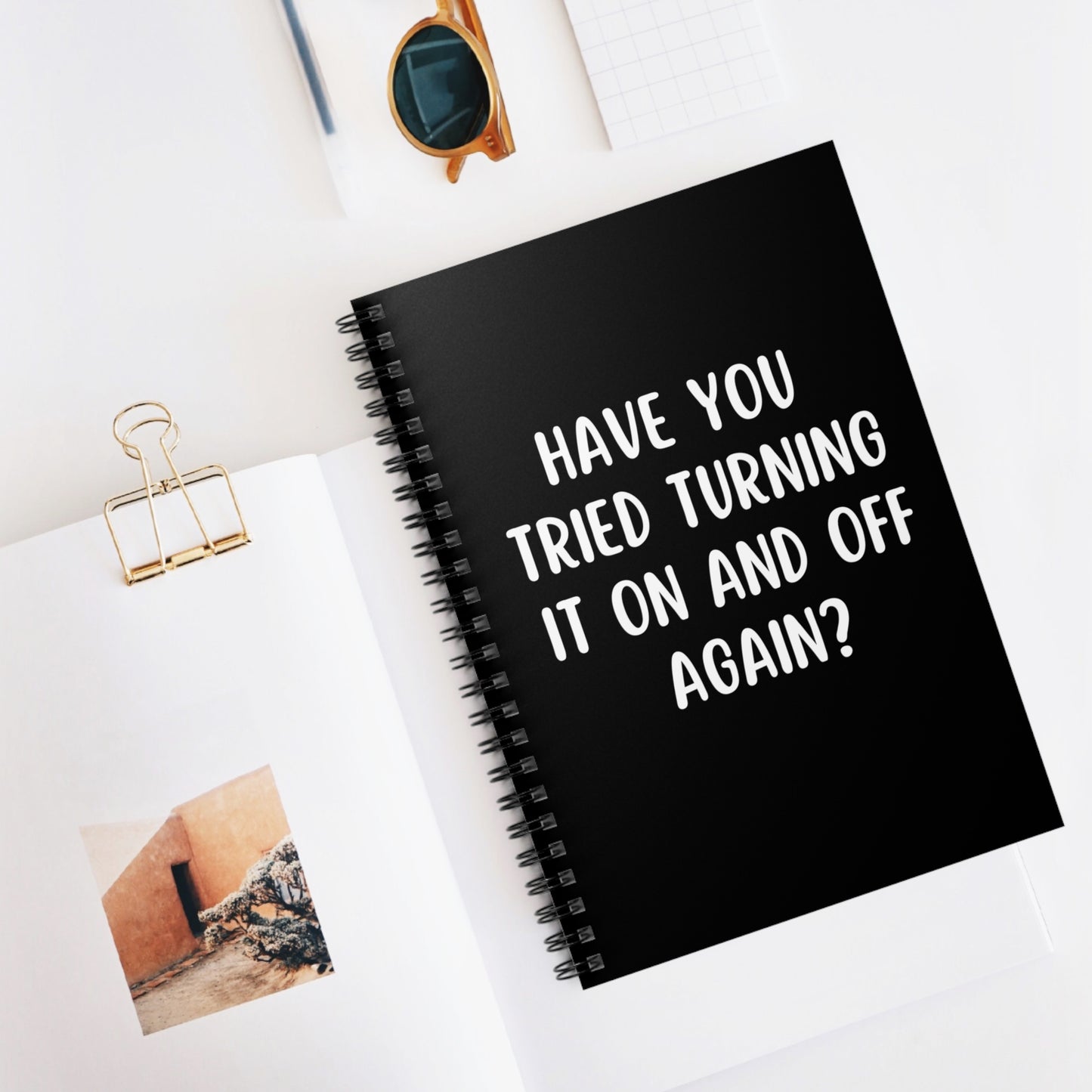 Funny Notebook Coworker Gifts, Have You Tried Turning It On And Off Again? Notebook, Funny Gifts Office Stationery, Boss Gift, Manager Gift