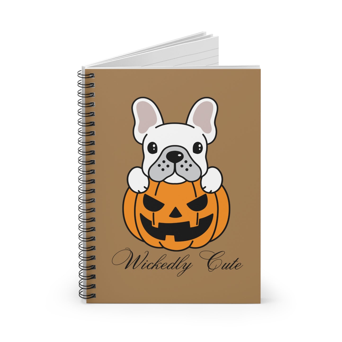 French Bulldog in Pumpkin Notebook, French Bulldog Notebook, Halloween Journal, Jack O' Lantern Notebook, French Bulldog Gift, Dog Notebook