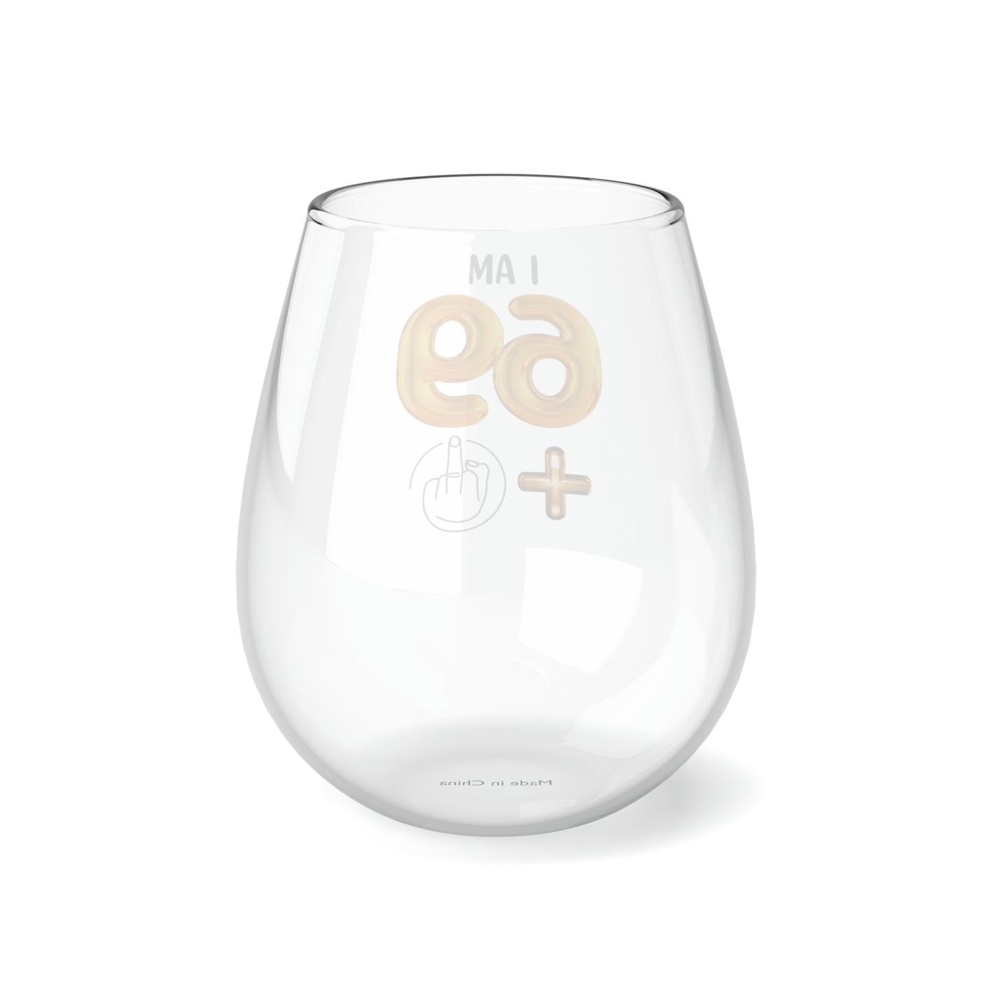 Birthday Wine Glass 70th, I'm 69 + Middle Finger 70th Stemless Wine Glass, Funny Gift For 70th Birthday Girl, Funny Wine Glass Birthday Gift