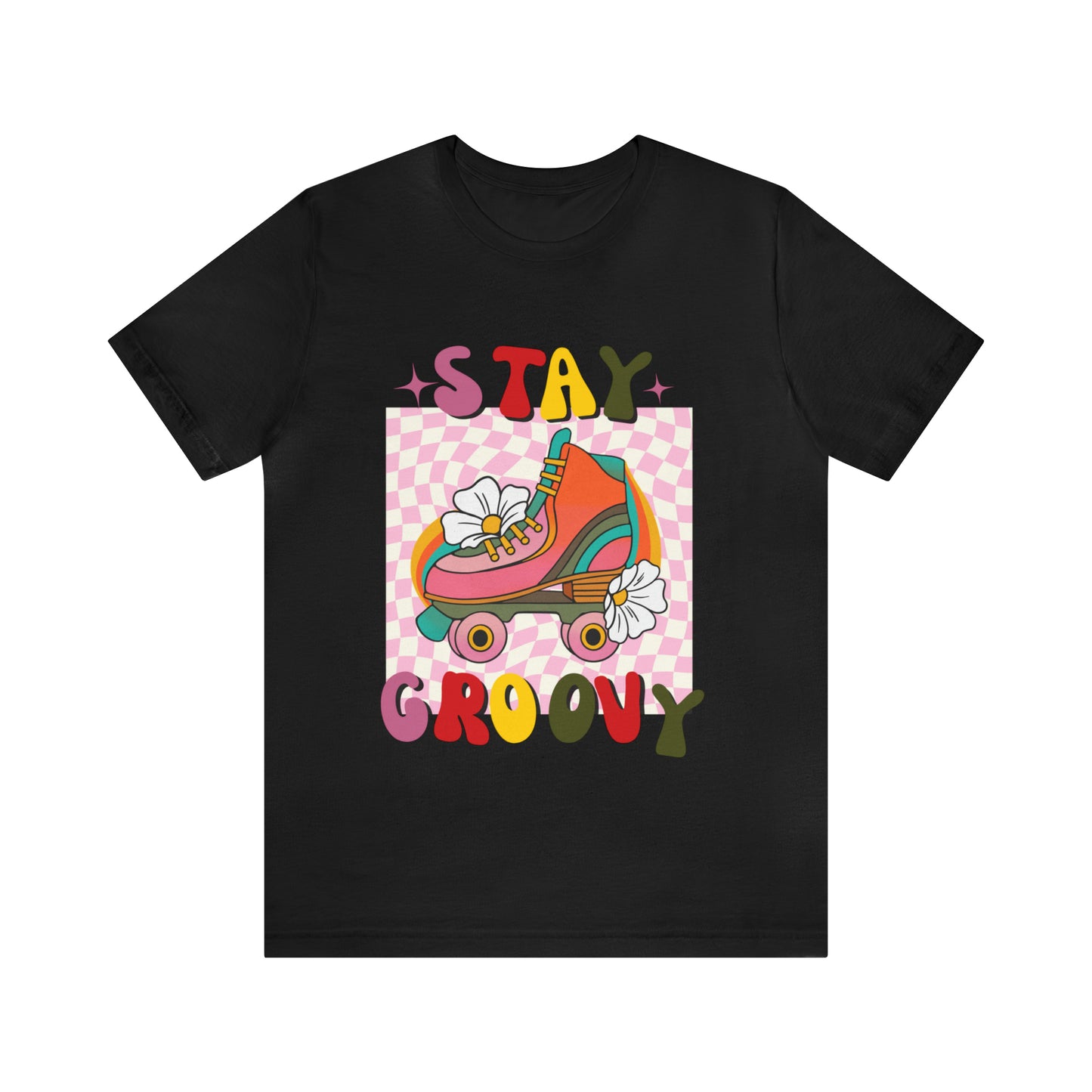 Roller Skate T-Shirt, 80's & 70's Retro Stay Groovy Shirt, Roller-Skate Shirt, Retro Roller Skating Tee