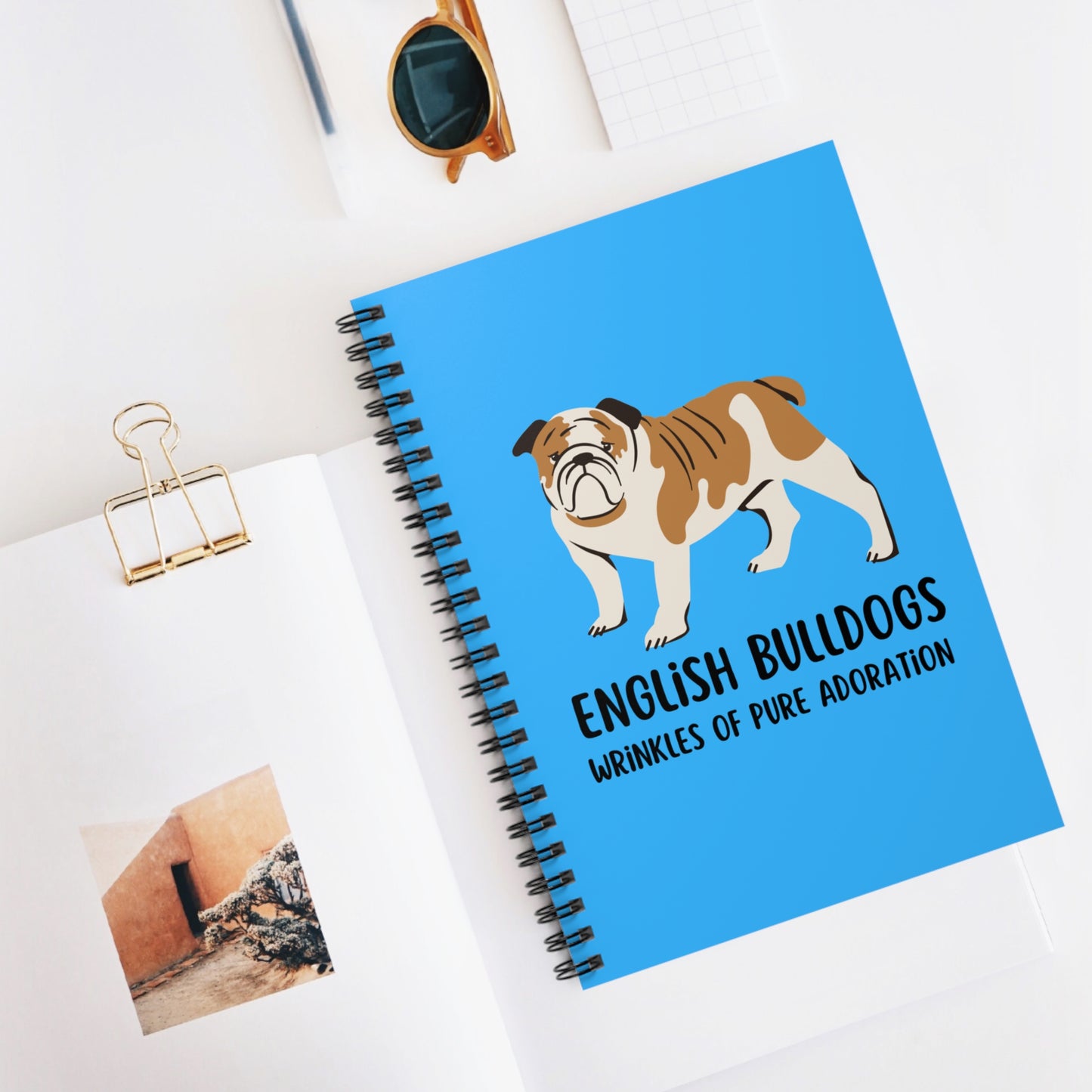 English Bulldog Notebook, English Bulldog Journal, English Bulldog Gifts, British Bulldog Notebook, English Bulldog Stationery, Dog Mom Gift