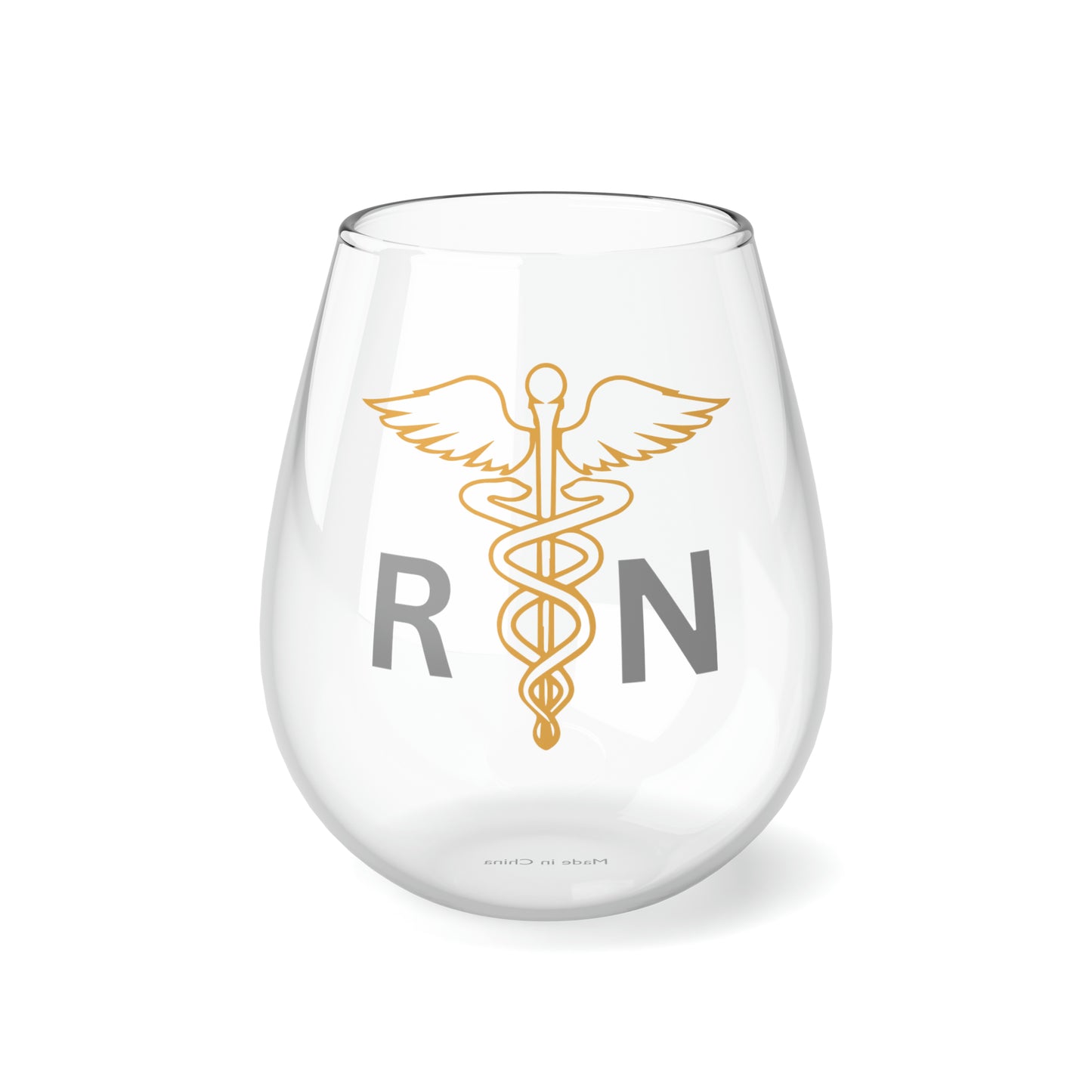 RN Wine Glass, Registered Nurse Wine Glass, Nurse Stemless Wine Glass, RN Gift, Nurse Gift Idea, Nurse Graduation Gift, RN Graduate Gift