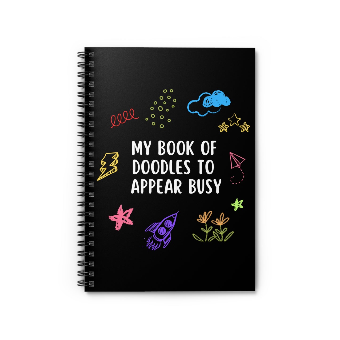 My Book Of Doodles To Appear Busy Notebook, Funny Notebook, Doodle Notebook, Funny Doodle Journal, Gift For Artist, Stationery Coworker Gift