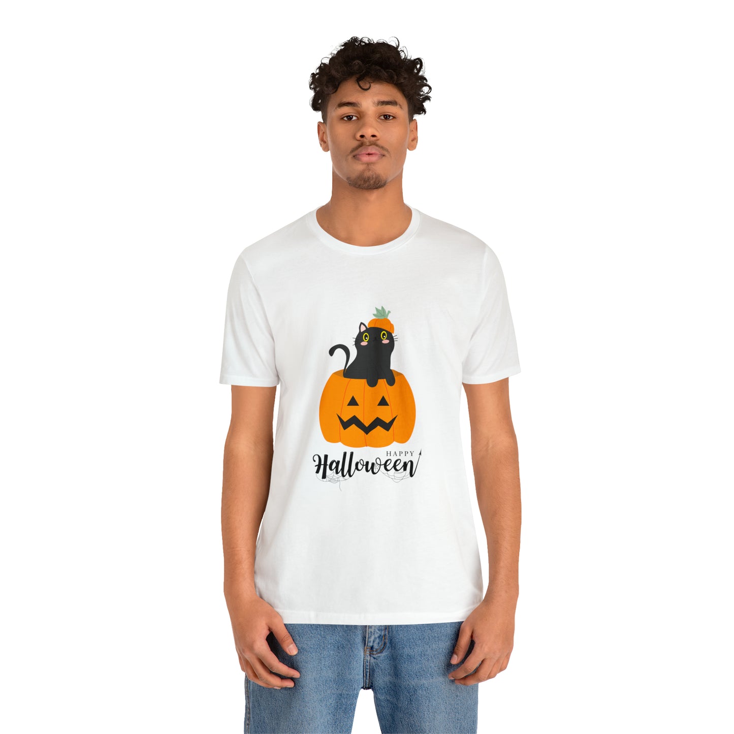 Black Cat in Pumpkin T-Shirt, Black Cat Shirt, Halloween Cat Shirt, Halloween Shirt, Pumpkin & Cat Shirt, Black Cat Spooky Season T-Shirt