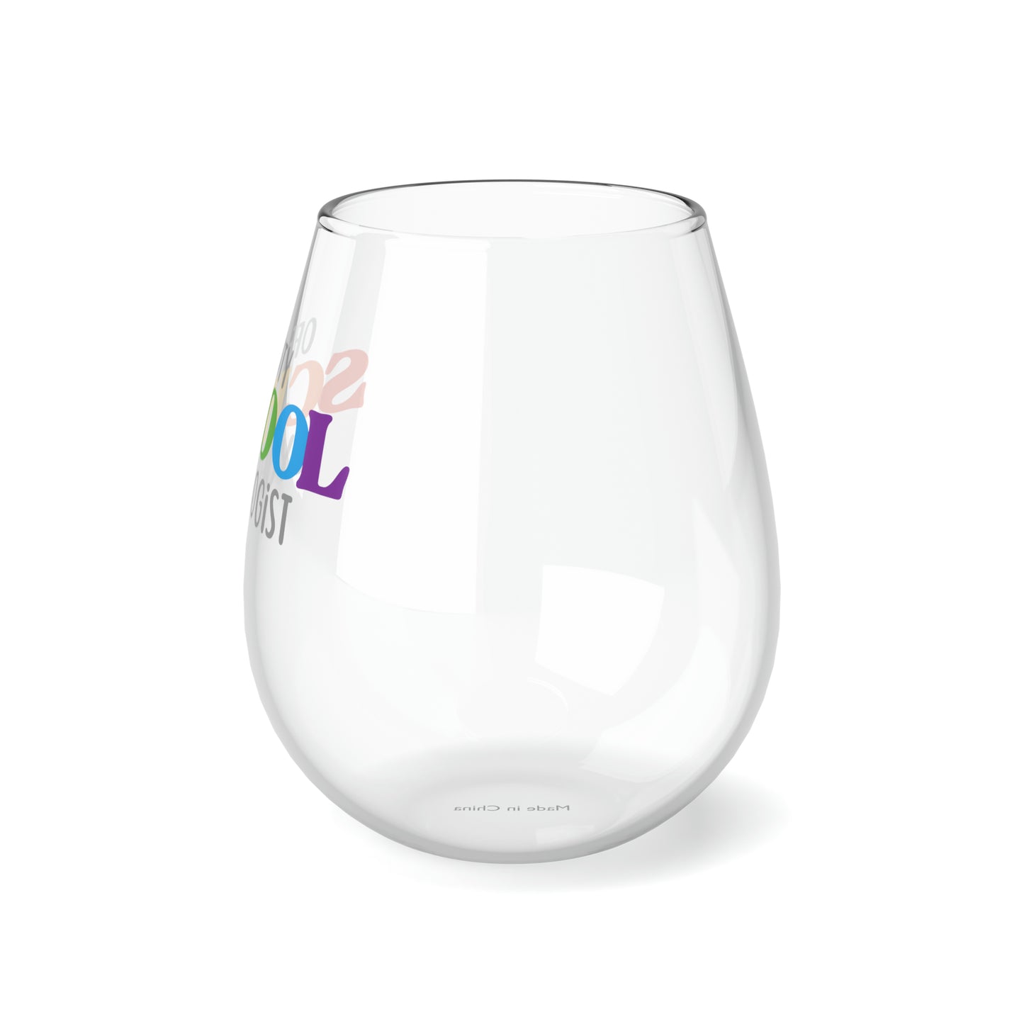 Off Duty School Psychologist Wine Glass Gift, Funny School Psychologist Stemless Wine Glass, Gift For School Psychologist, Wine Glass Gifts