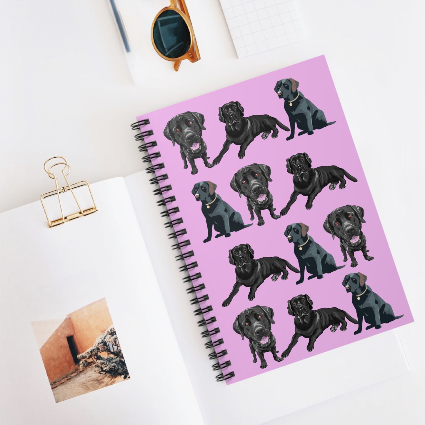 Black Lab Notebook, Black Lab Gifts, Labrador Notebook, Black Labrador Retriever Notebook, Labrador Notepad, Black Labrador Stationery