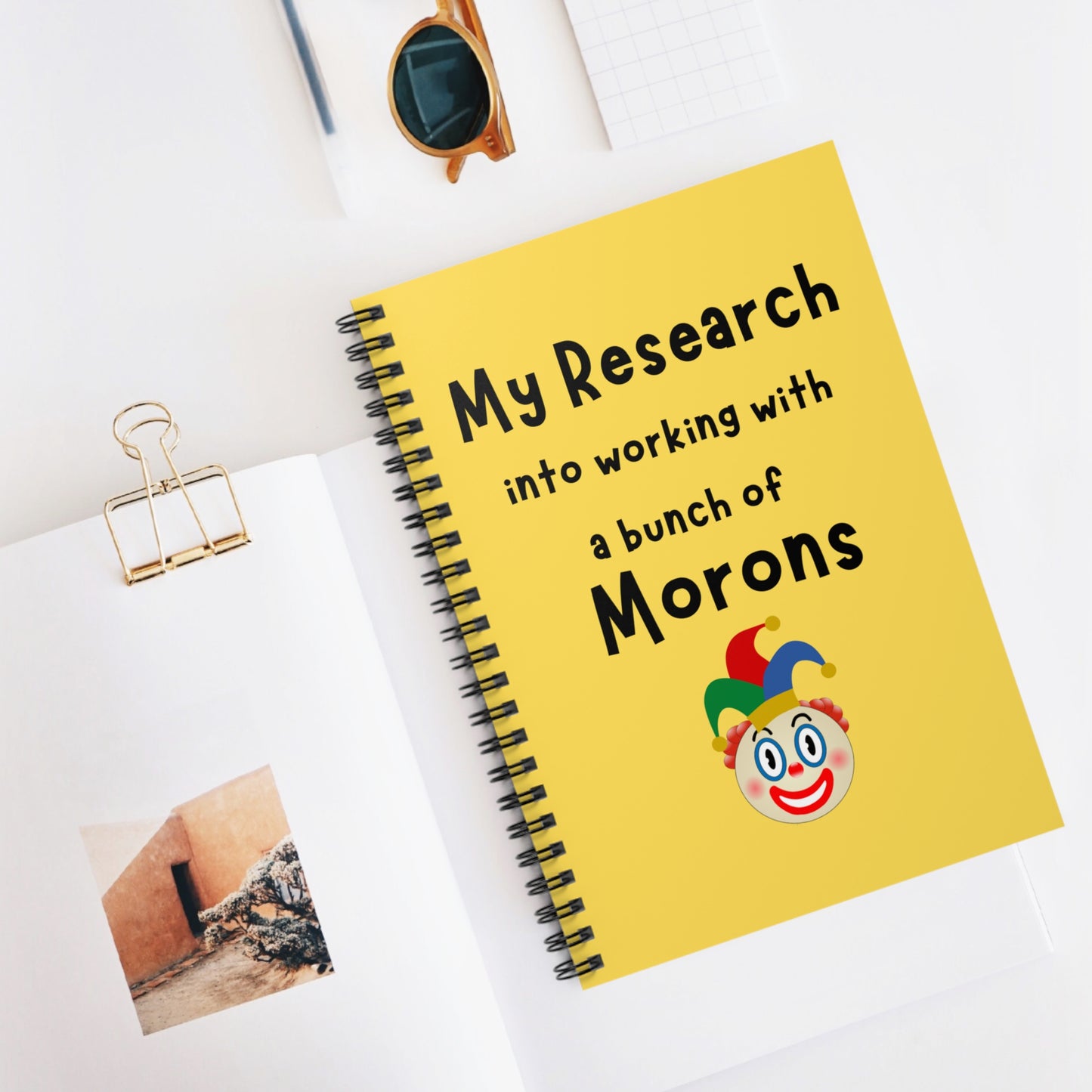 My Research Into Working With Morons Funny Notebook, Sarcastic Funny Gift For Coworker, Funny Gift For Boss, Funny Office Gift Colleague