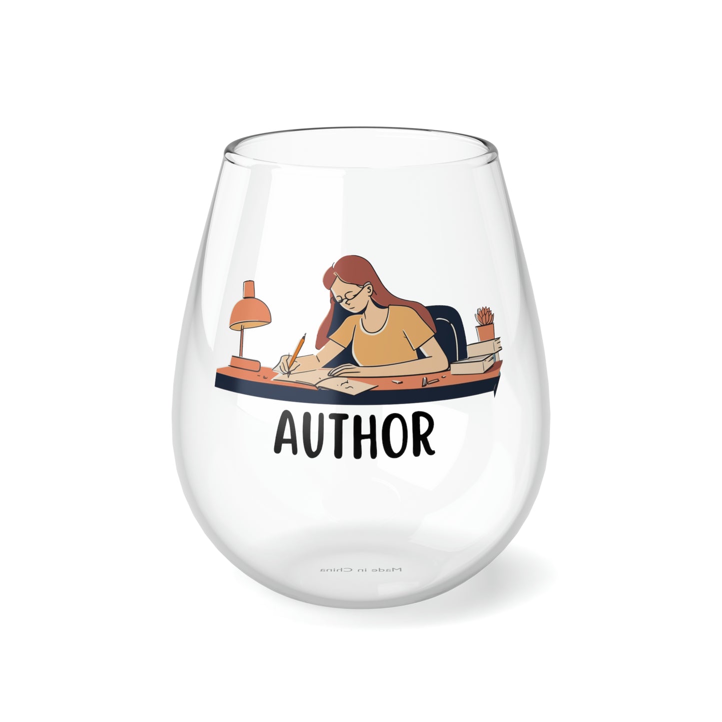 Author Wine Glass, Author Gifts, Author Stemless Wine Glass, Writer Wine Glass, Gift For Author, Gift For Book Writer, Author Christmas Gift