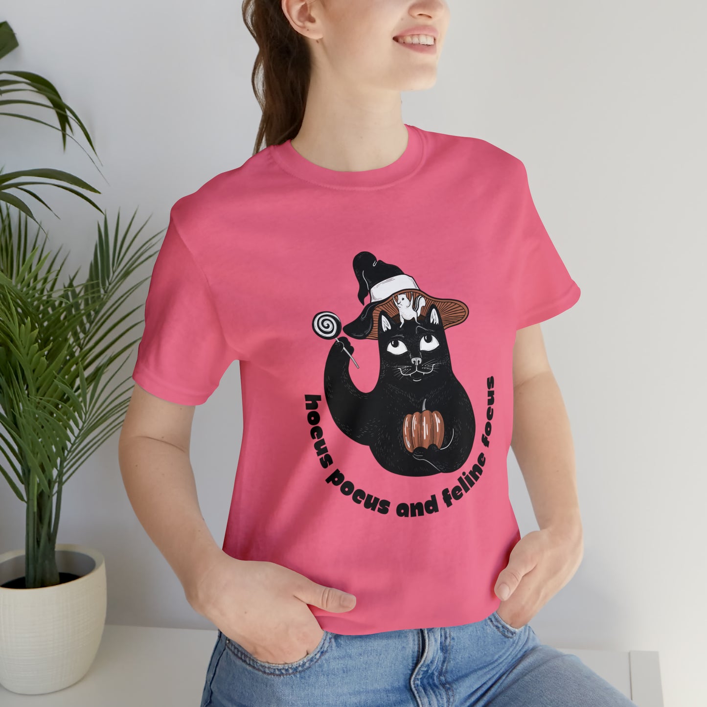 Halloween Black Cat T-Shirt, Hocus Pocus T-Shirt, Feline Shirt, Black Cat Shirt, Spooky Season Shirt, Halloween Shirt, Halloween Cat Shirt